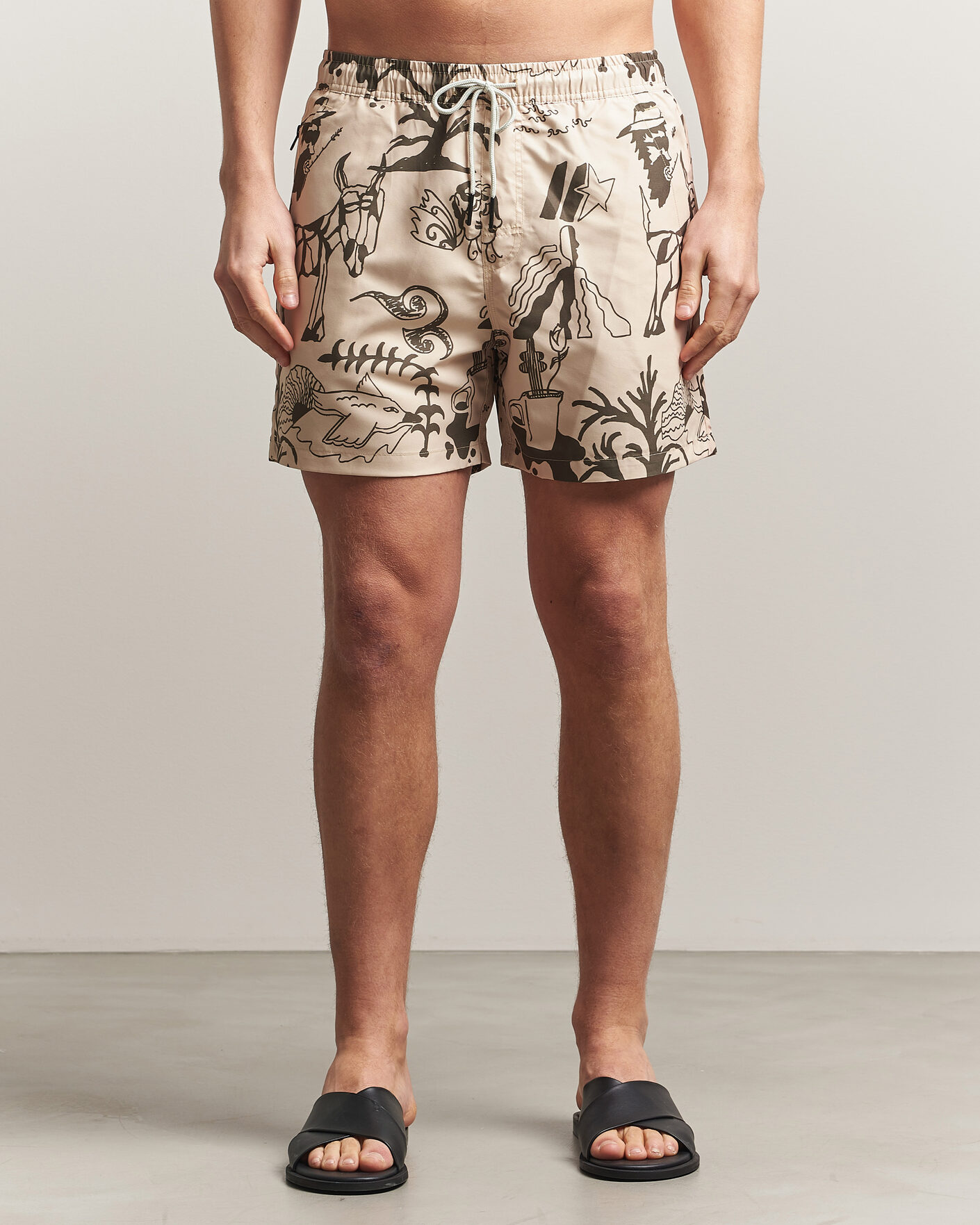 Mies | Uimahousut | OAS | Printed Swimshorts Poplan