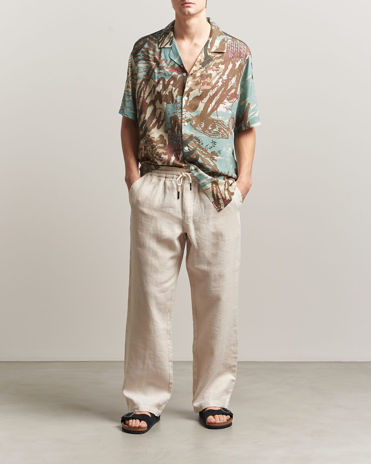 Mies | Housut | OAS | Nino Linen Pants Beige