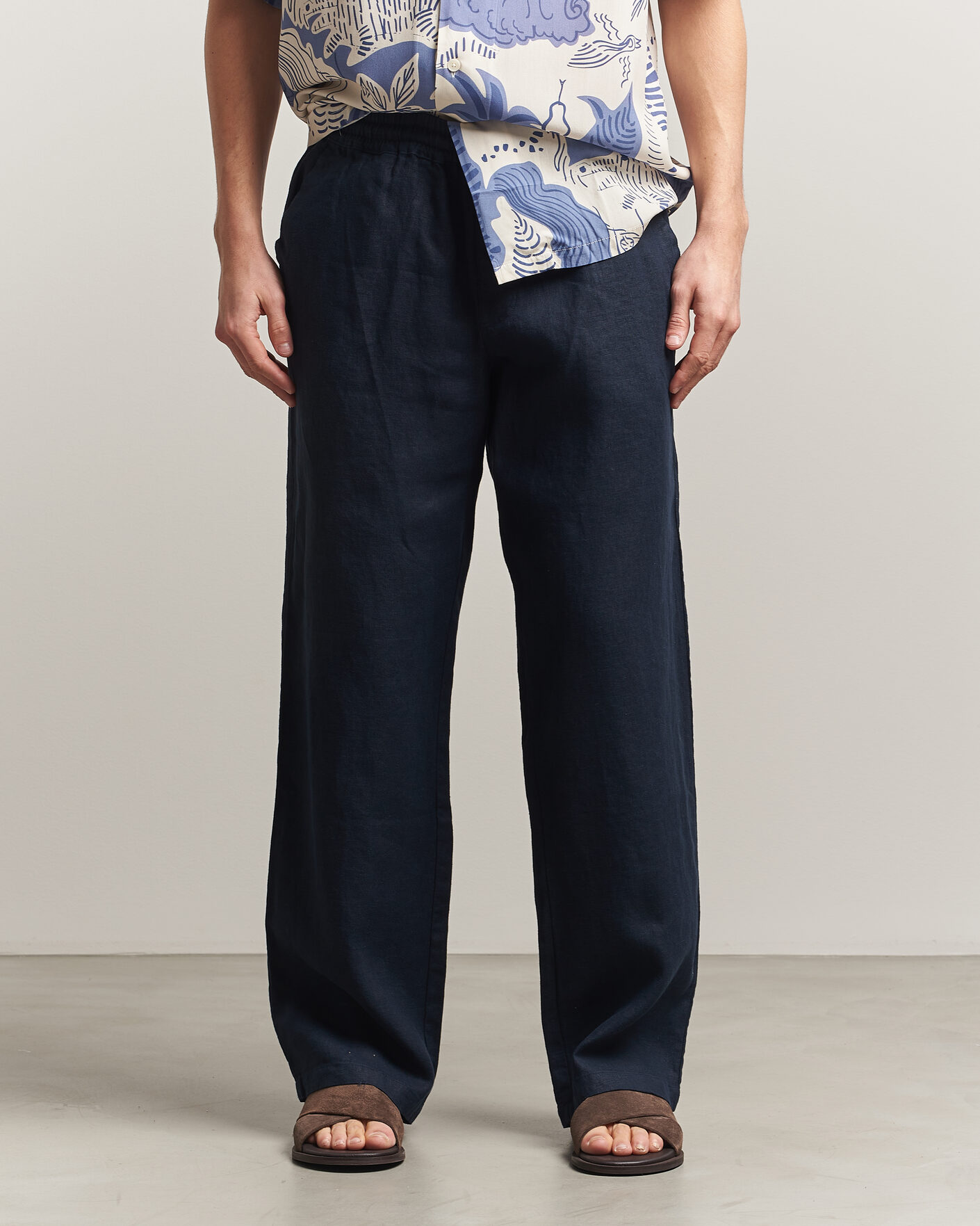 Mies | Housut | OAS | Nino Linen Pants Navy