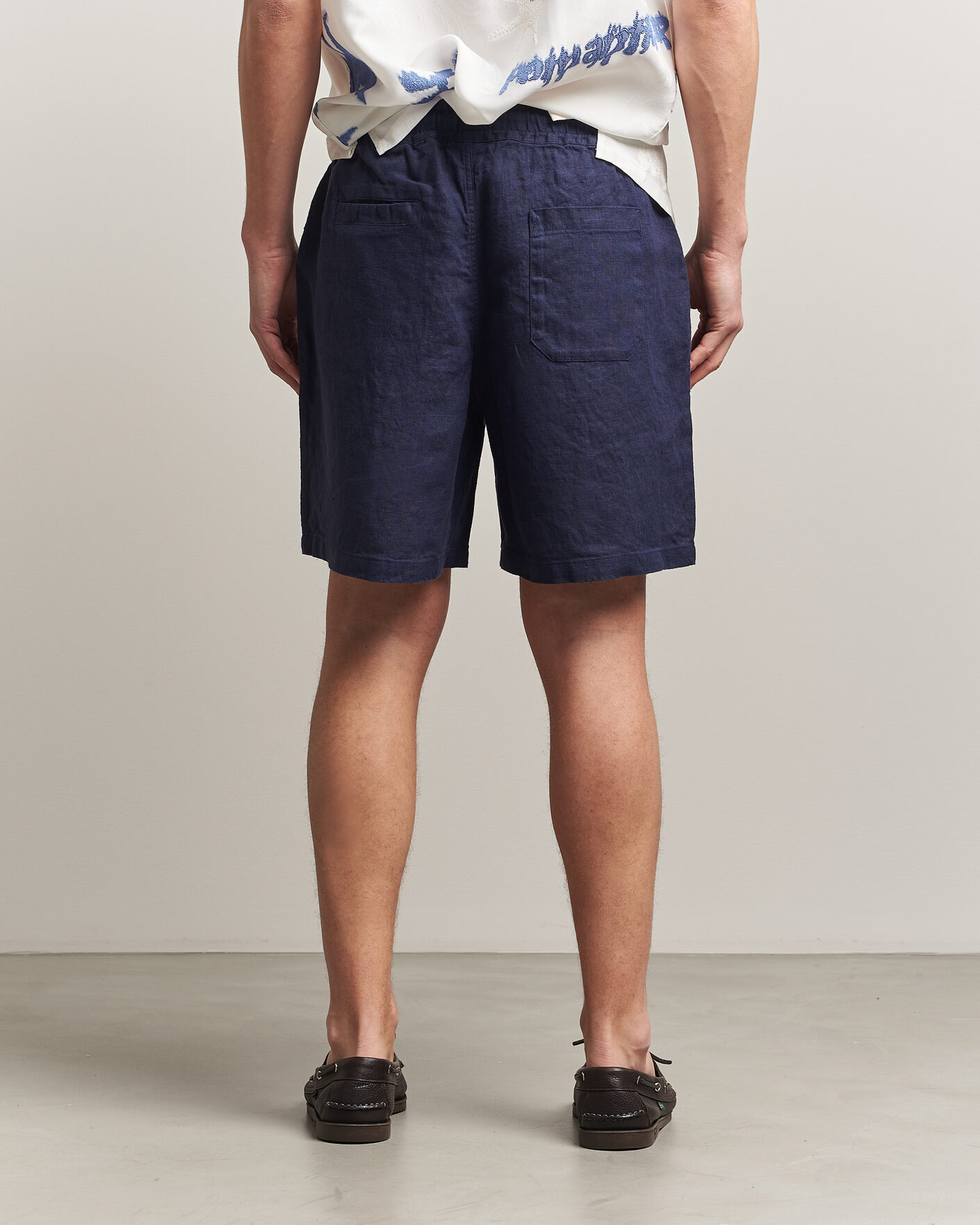 Mies | Shortsit | OAS | Porto Linen Shorts Navy
