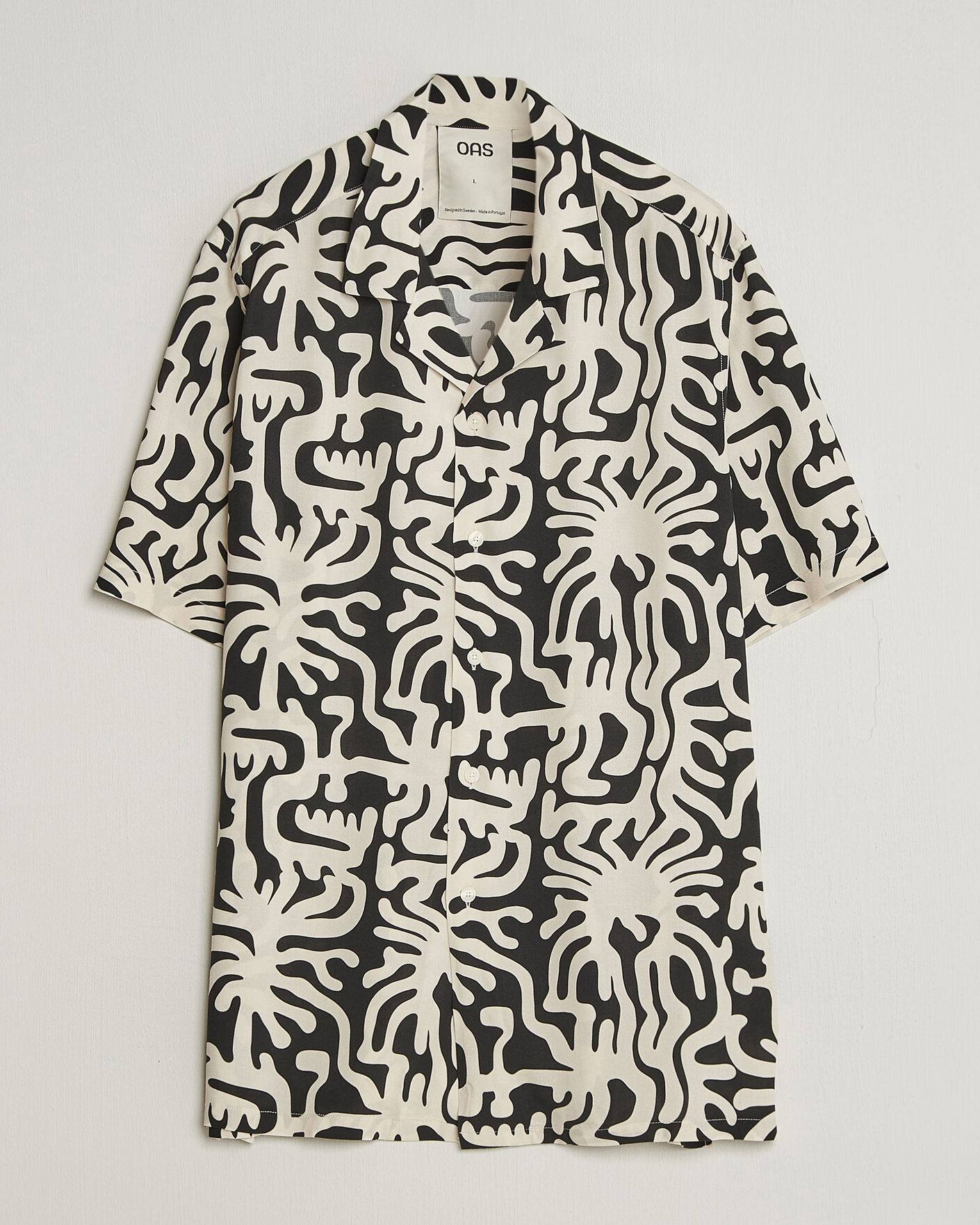 Mies | Kauluspaidat | OAS | Rocco Viscose Short Sleeve Shirt Loefy