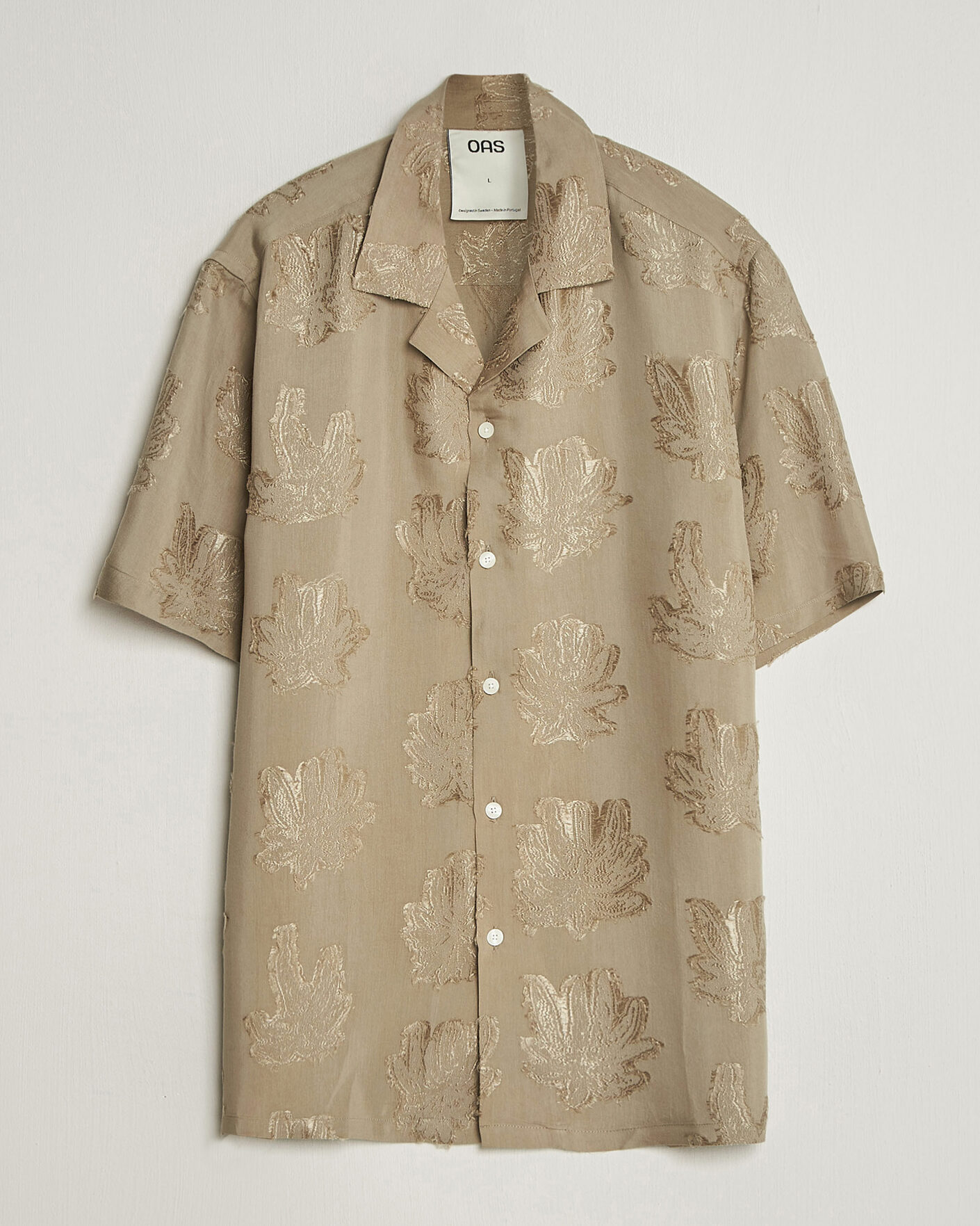Mies | Kauluspaidat | OAS | Rocco Lyocell Short Sleeve Shirt Palmoza