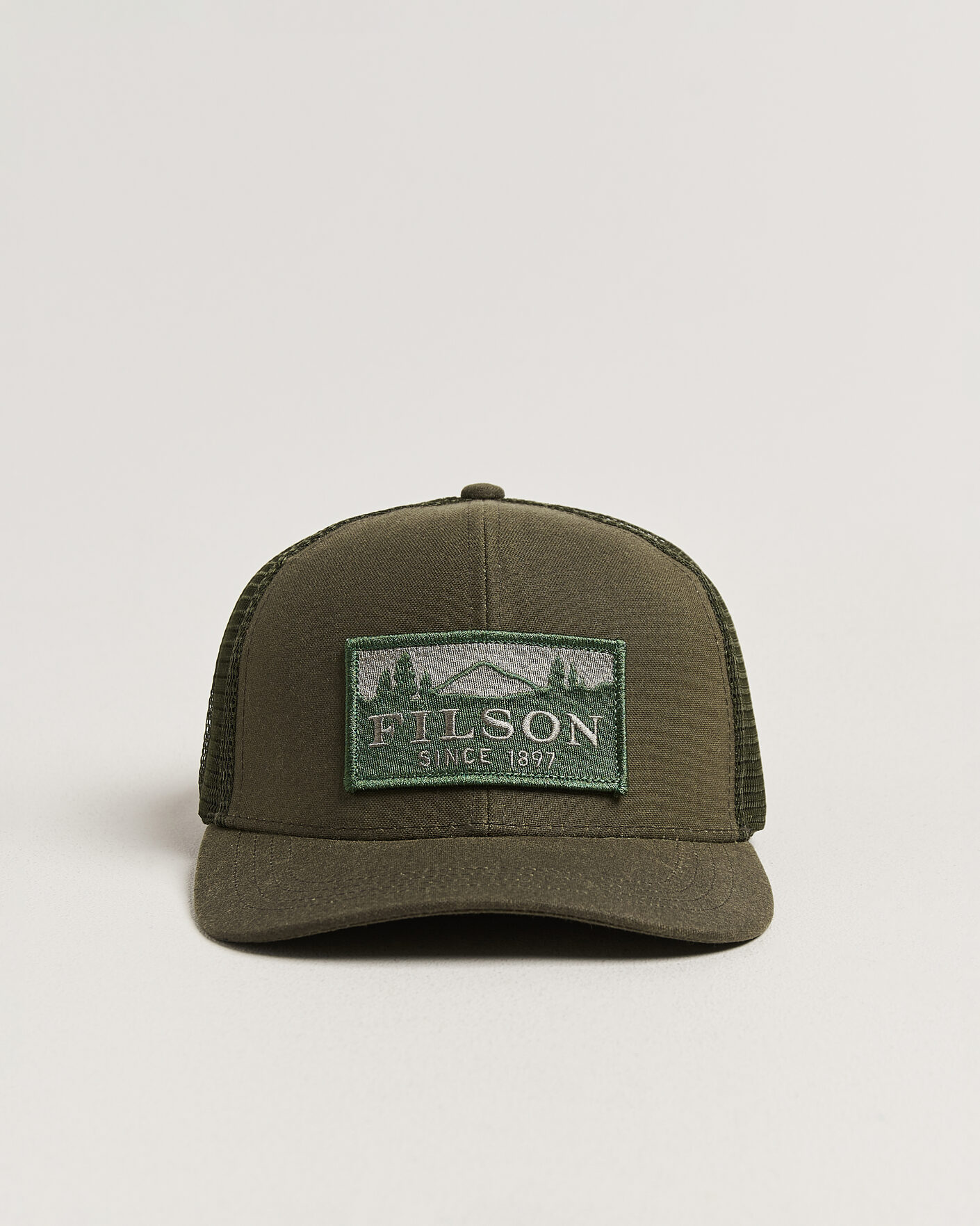 Mies | Päähineet | Filson | Scenic Waxed Logger Mesh Cap Otter Green