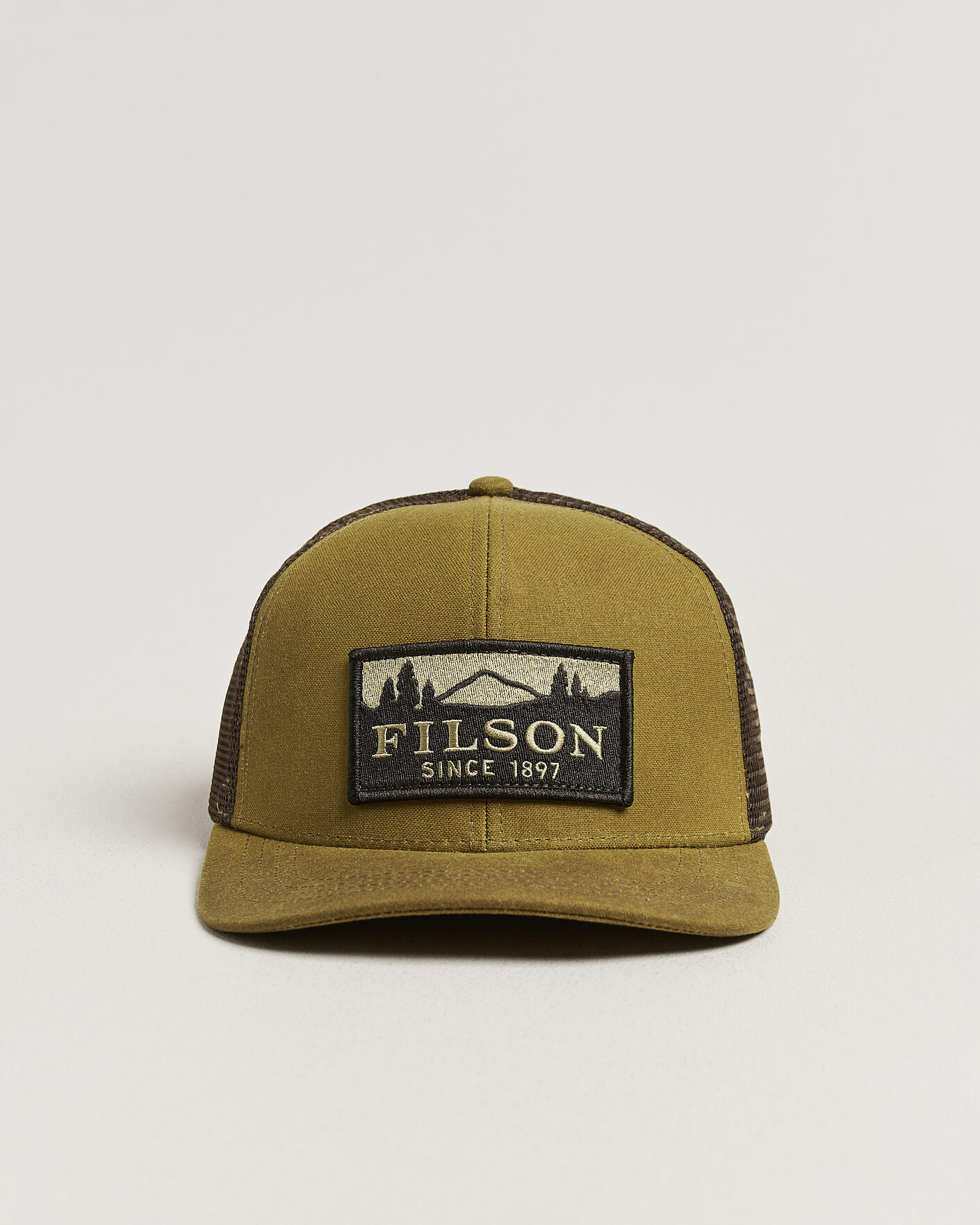 Mies | Päähineet | Filson | Scenic Waxed Logger Mesh Cap Dark Tan