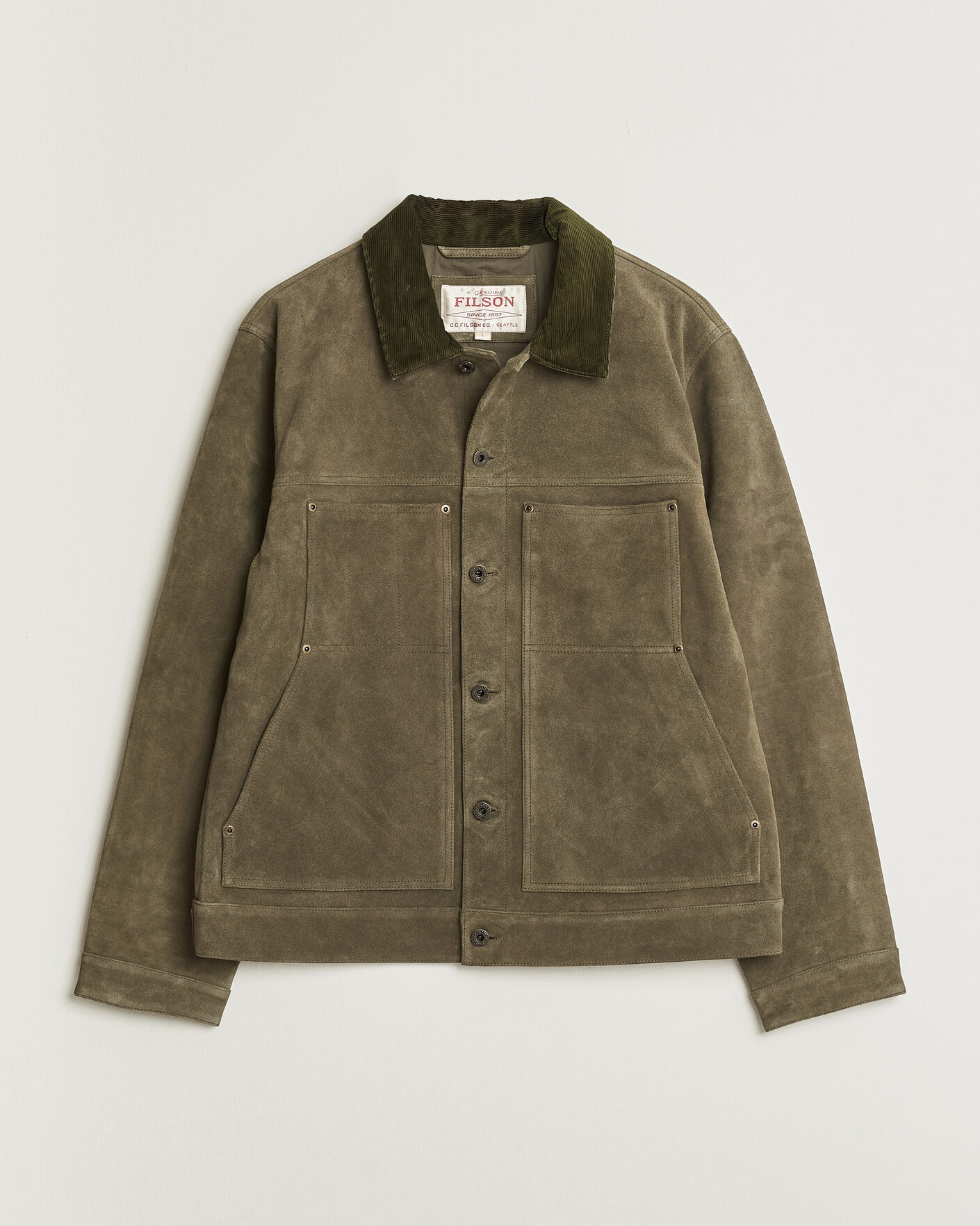Mies | Takit | Filson | Suede Short Cruiser Otter Green