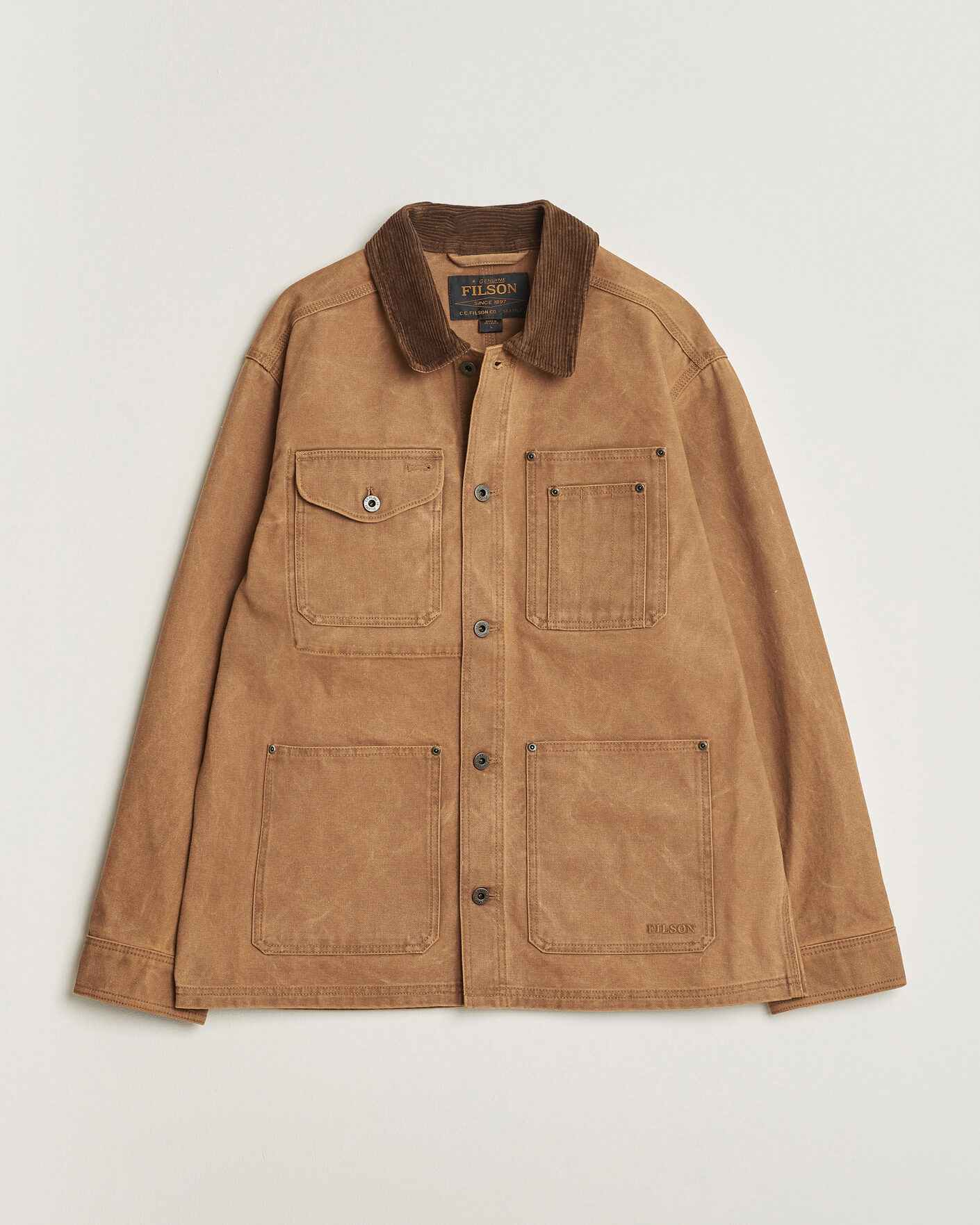 Mies | Takit | Filson | Rustic Canvas Barn Coat Whiskey