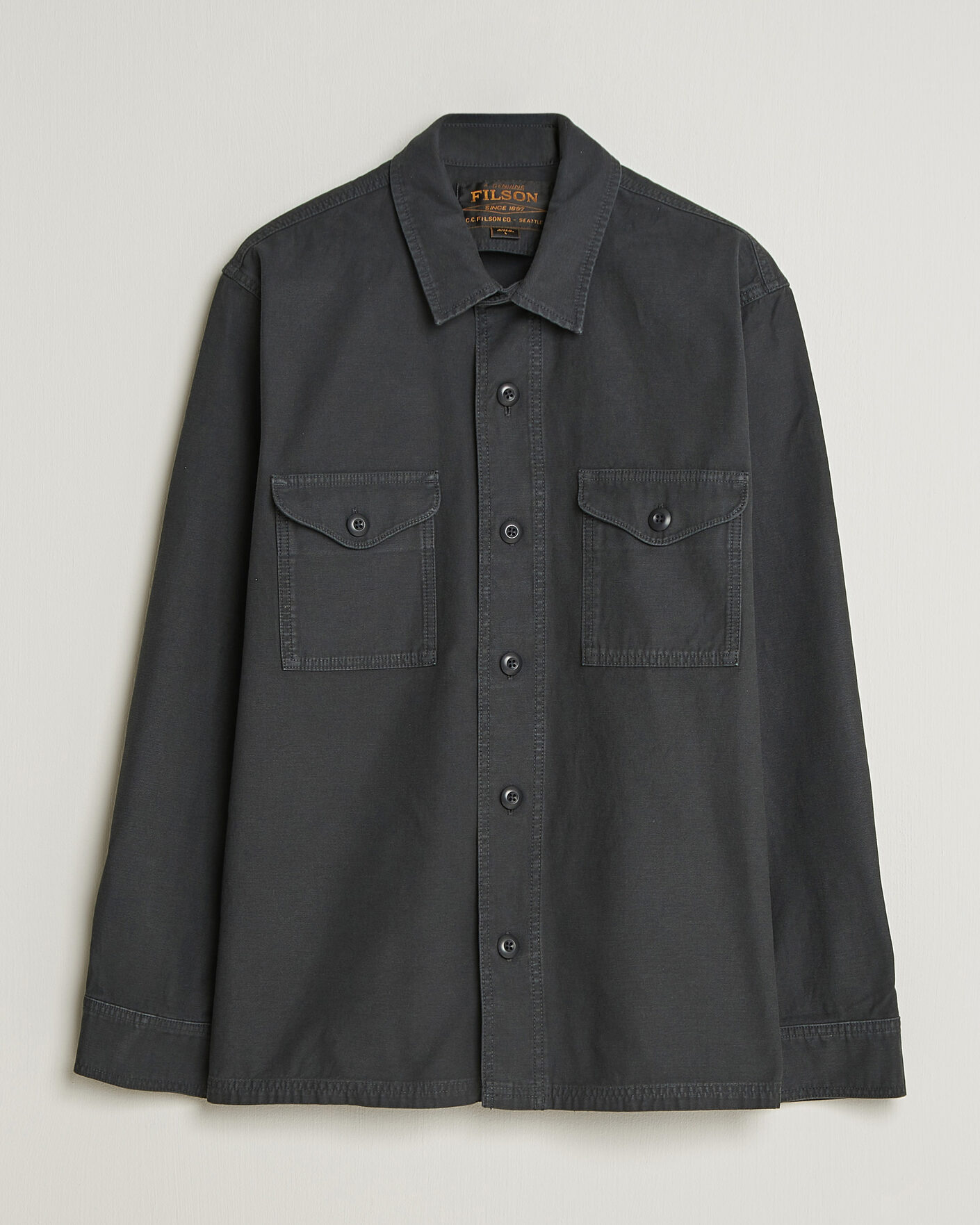 Mies | Kauluspaidat | Filson | Reverse Sateen Jac-Shirt Washed Black