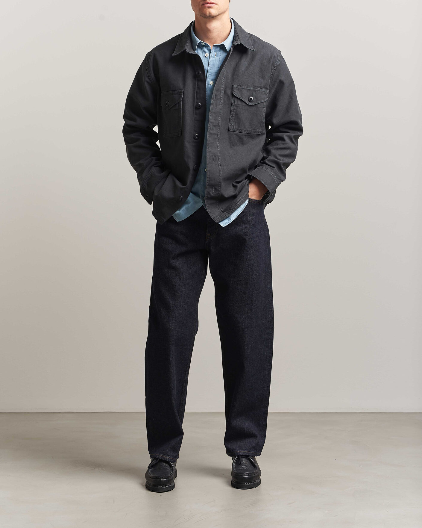 Mies | Kauluspaidat | Filson | Reverse Sateen Jac-Shirt Washed Black