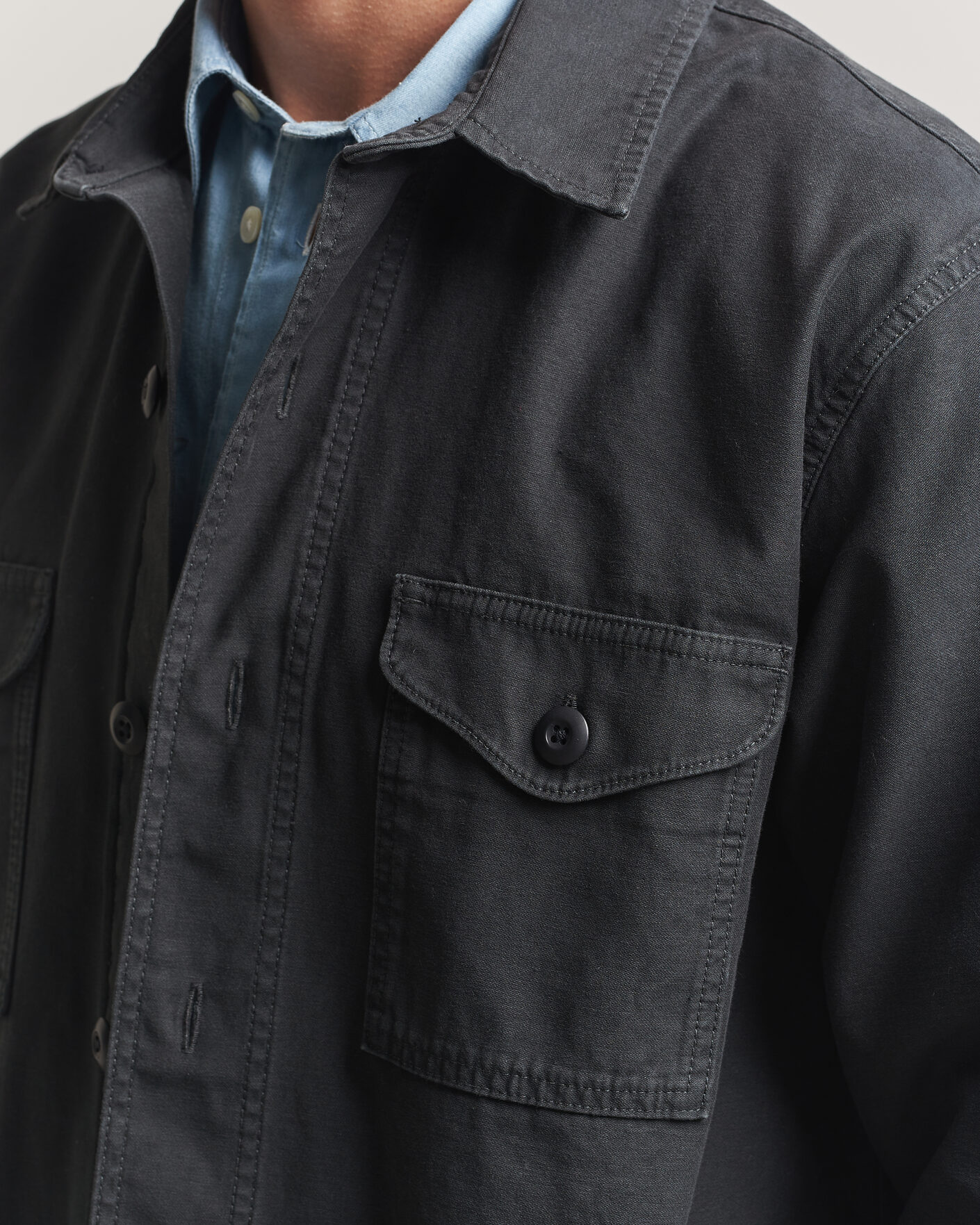 Mies | Kauluspaidat | Filson | Reverse Sateen Jac-Shirt Washed Black