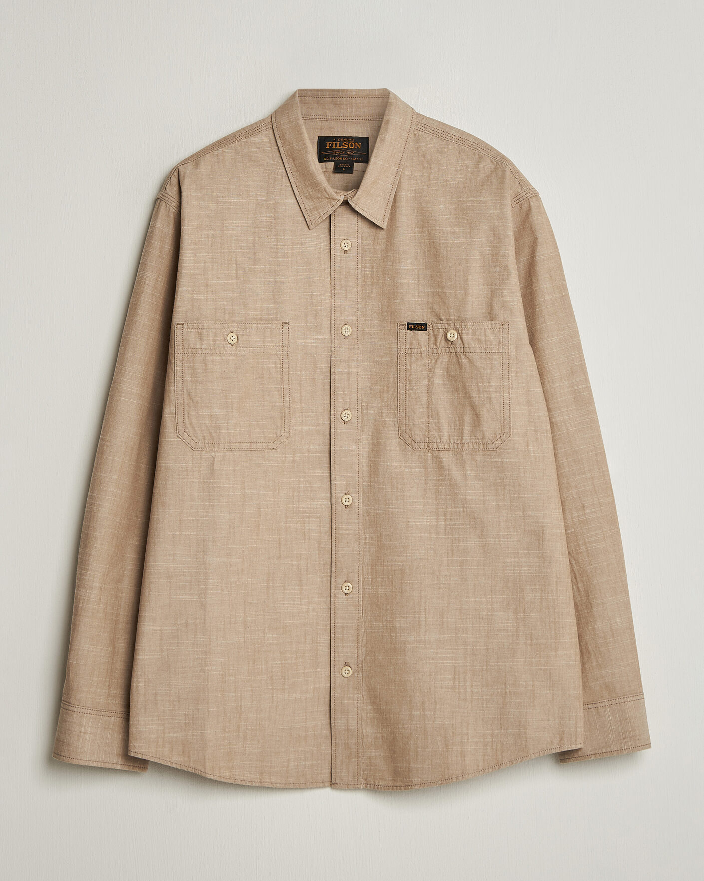 Mies | Kauluspaidat | Filson | Chambray CPO Shirt Tan