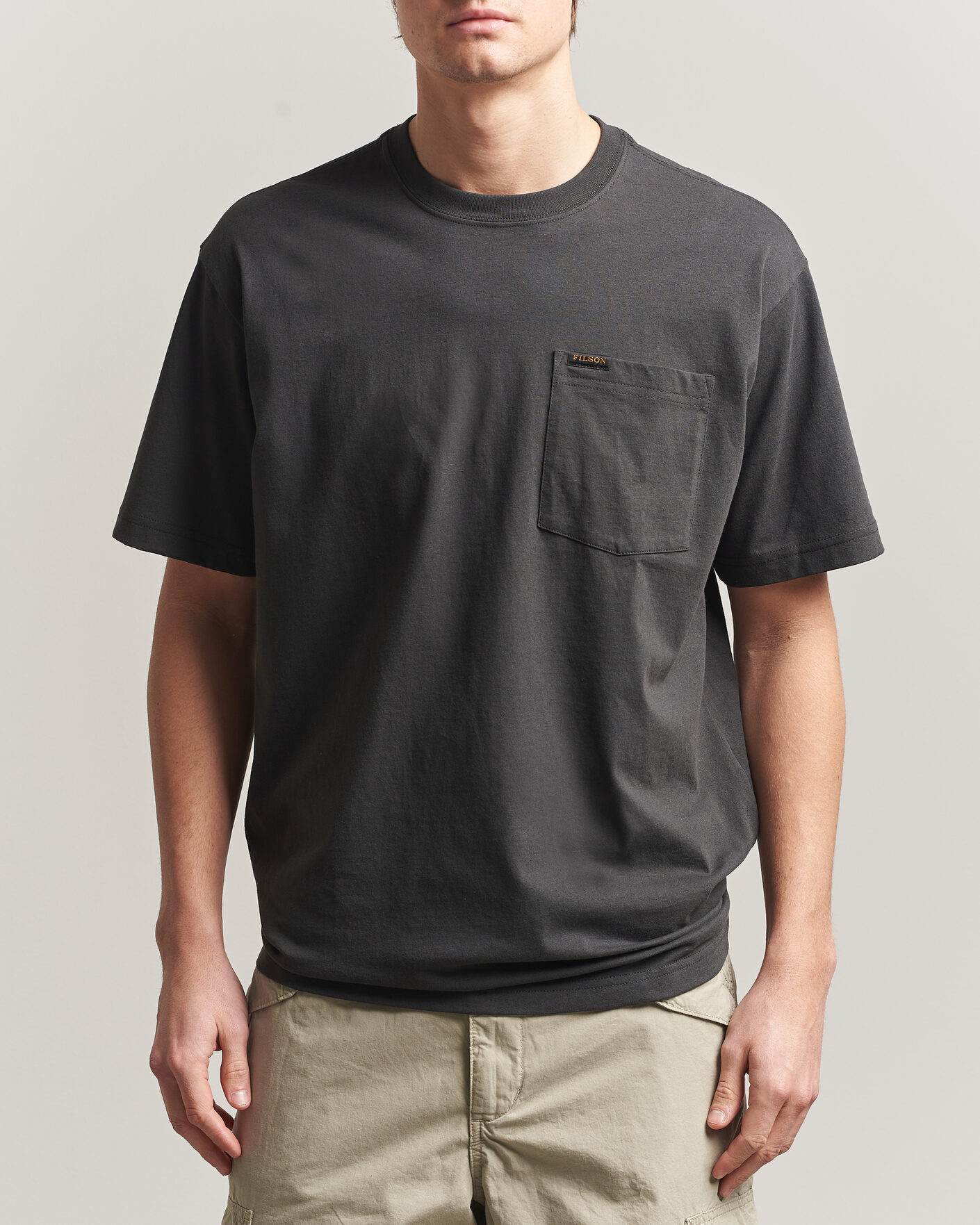 Mies | T-paidat | Filson | Pocket T-Shirt Faded Black