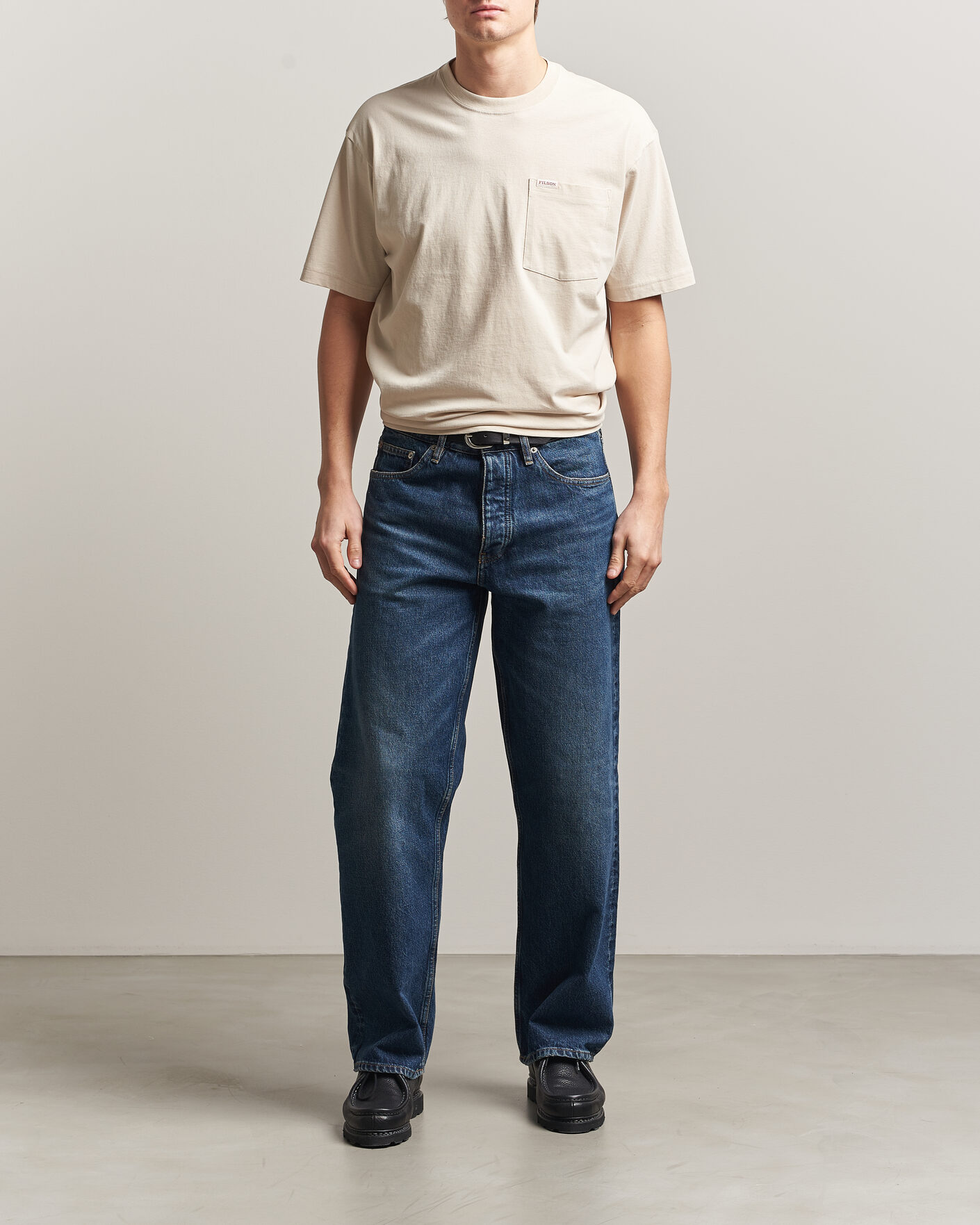Mies | T-paidat | Filson | Pocket T-Shirt Natural