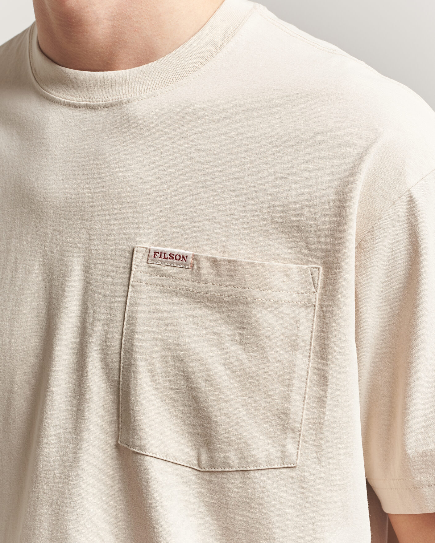Mies | T-paidat | Filson | Pocket T-Shirt Natural