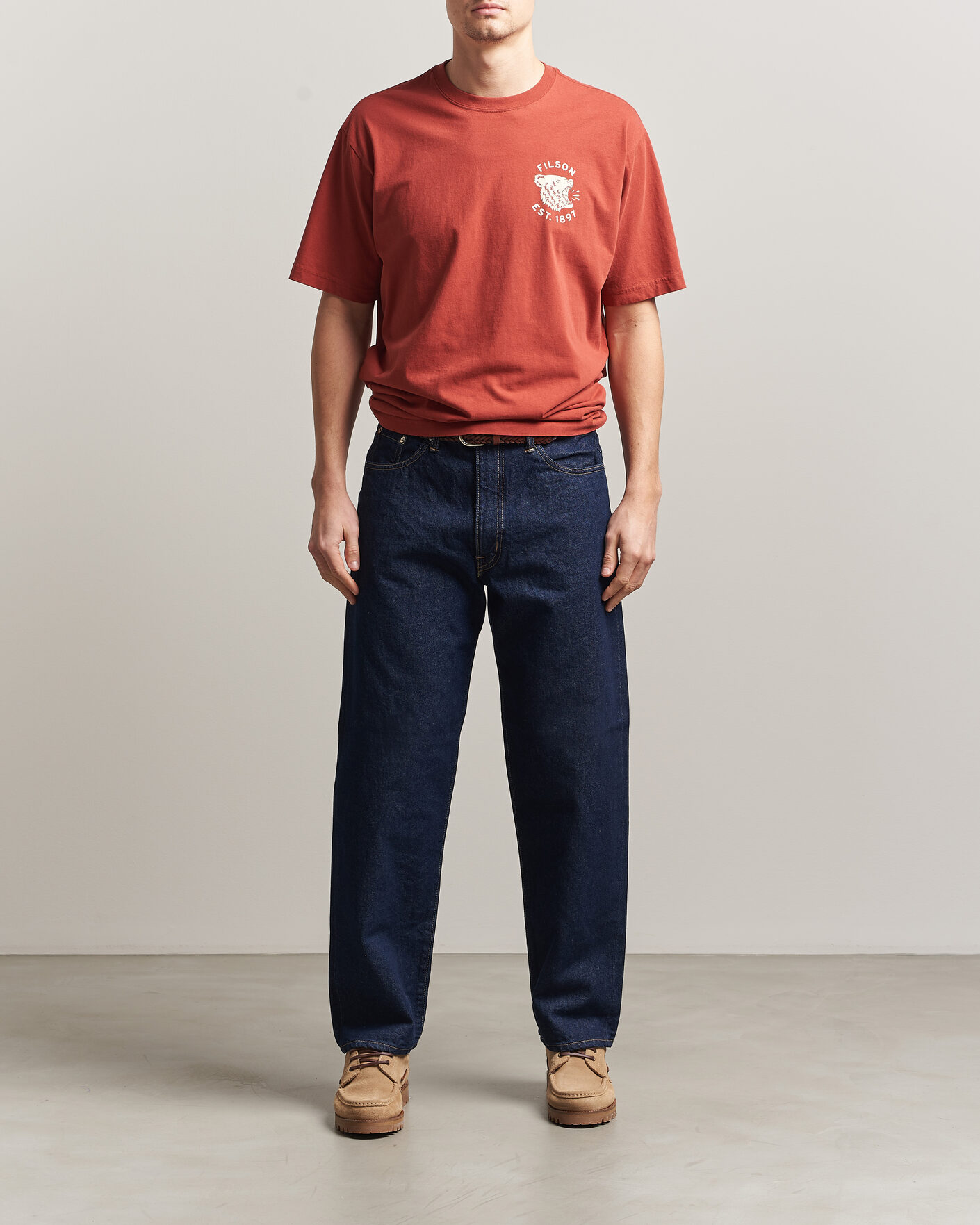 Mies | T-paidat | Filson | Bear Graphic T-Shirt Chili Oil