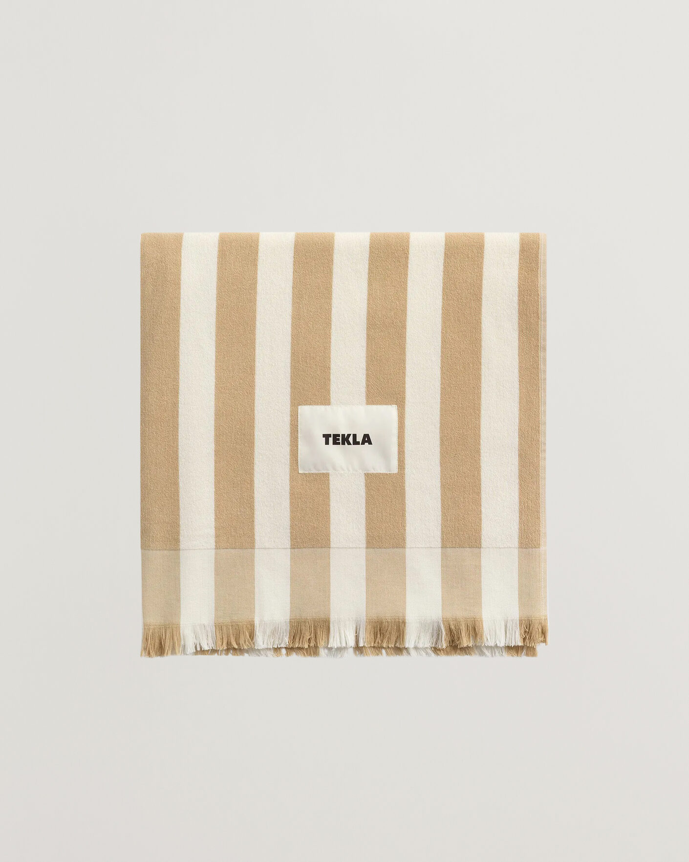 Mies | Tekstiilit | Tekla | Organic Terry Beach Towel Almond Stripes