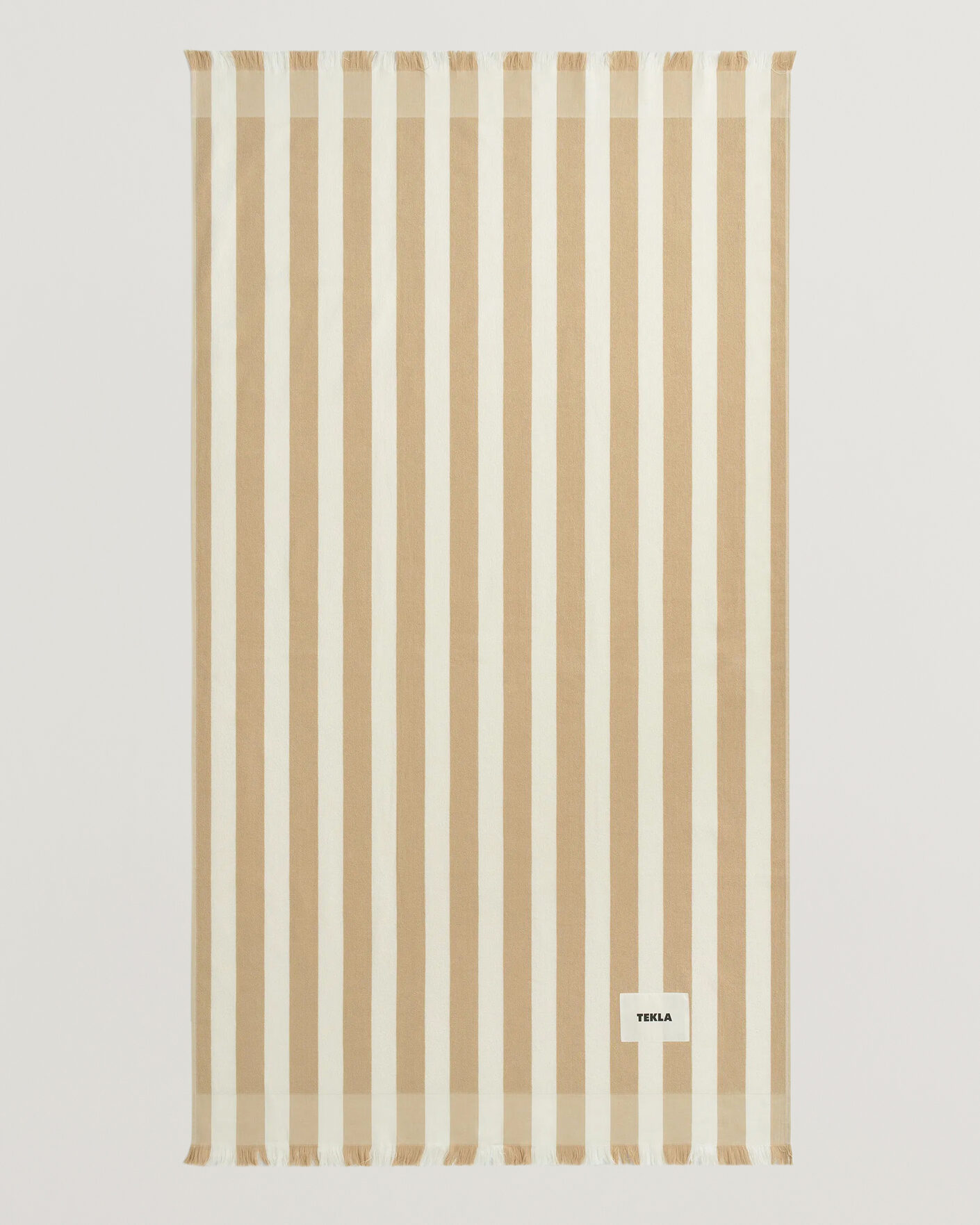 Mies | Tekstiilit | Tekla | Organic Terry Beach Towel Almond Stripes