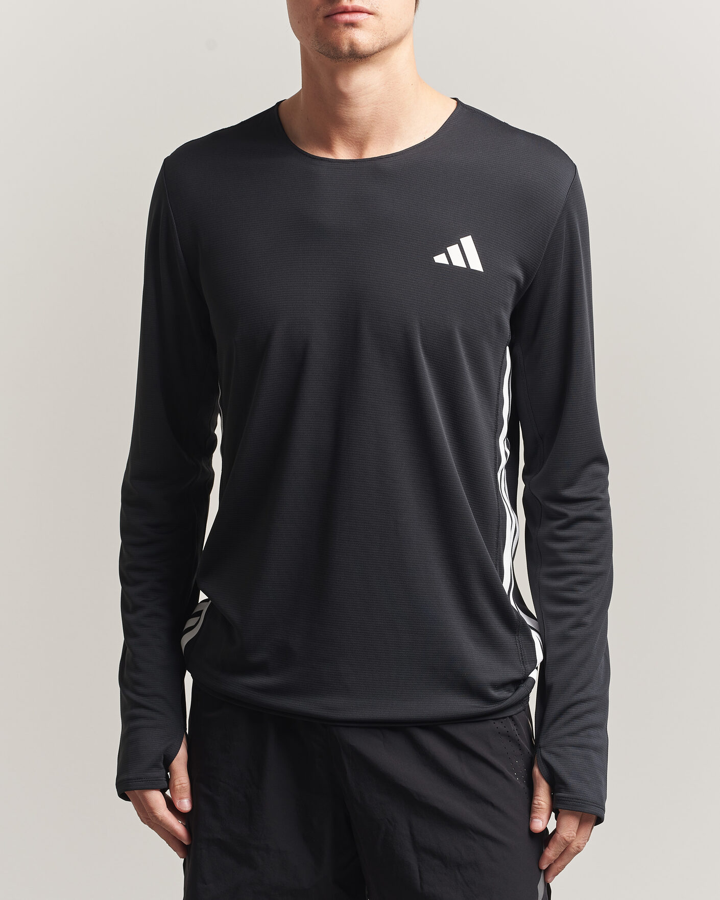 Mies | T-paidat | adidas Performance | ADIZERO Running Long Sleeve T-Shirt Black