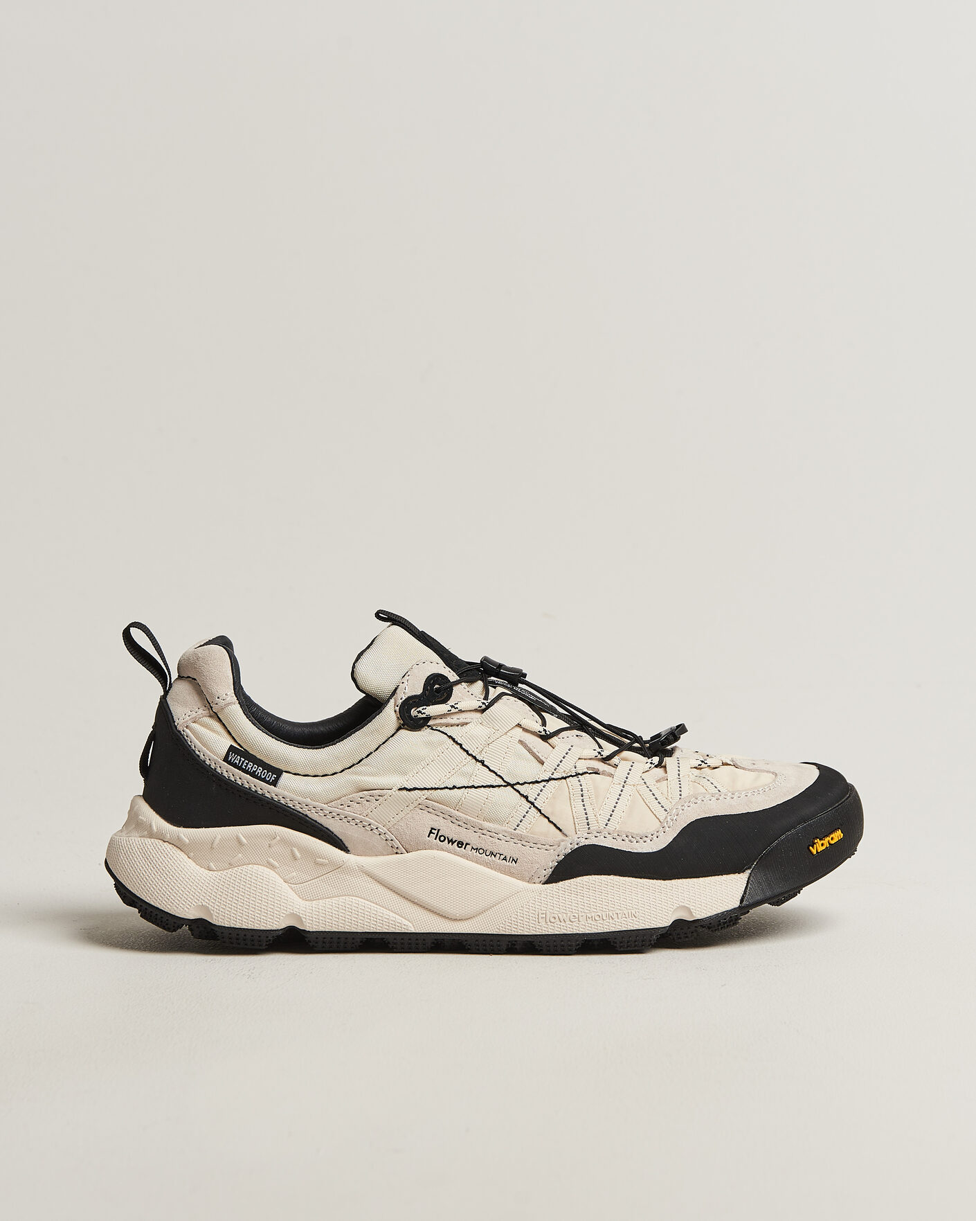 Mies | Tennarit | Flower Mountain | Iwano 2 Suede/Nylon Trail Sneaker White/Black