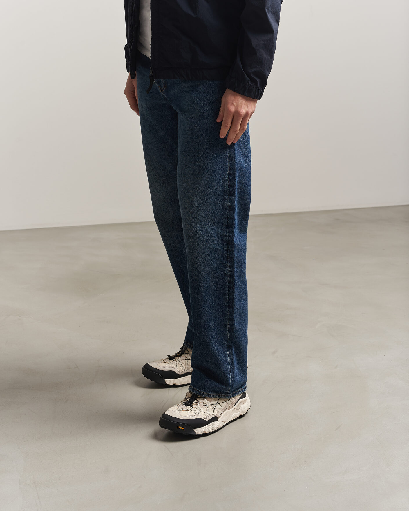 Mies | Tennarit | Flower Mountain | Iwano 2 Suede/Nylon Trail Sneaker White/Black