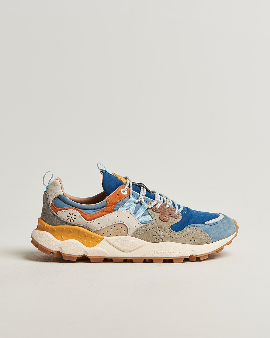 Mies | Tennarit | Flower Mountain | Yamano 3 Suede/Nylon Sneaker Blue Mix
