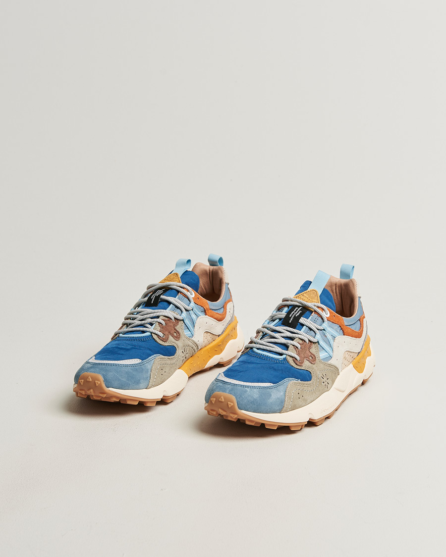 Mies | Tennarit | Flower Mountain | Yamano 3 Suede/Nylon Sneaker Blue Mix