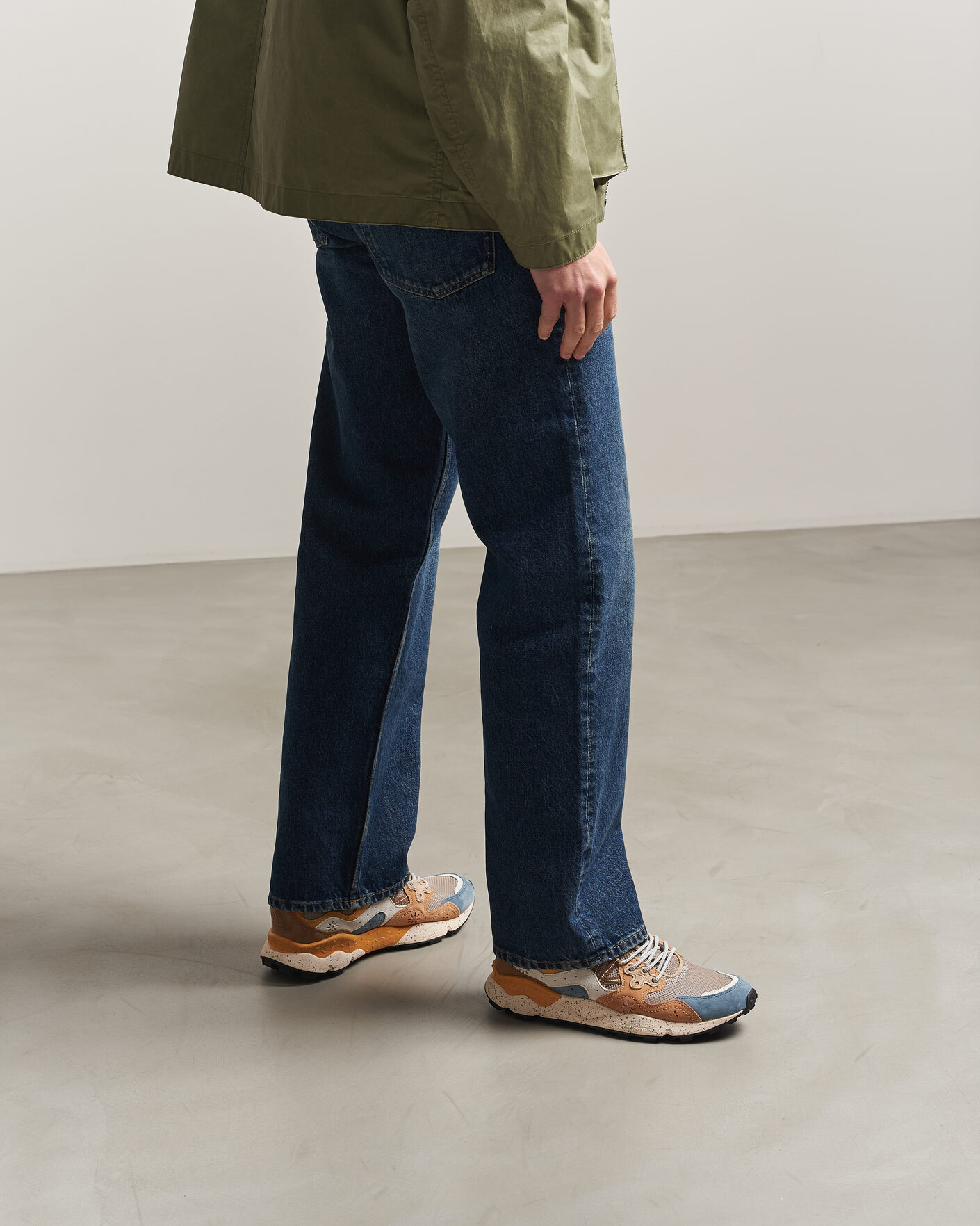 Mies | Tennarit | Flower Mountain | Yamano 3 Suede/Nylon Mesh Sneaker Grey Multi