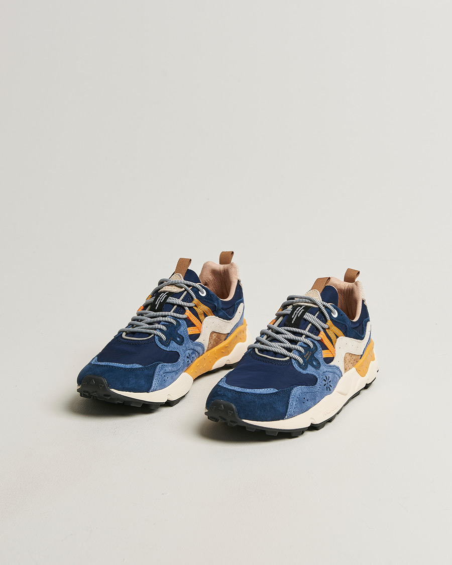 Mies | Tennarit | Flower Mountain | Yamano 3 Suede/Nylon Sneaker Dark Blue