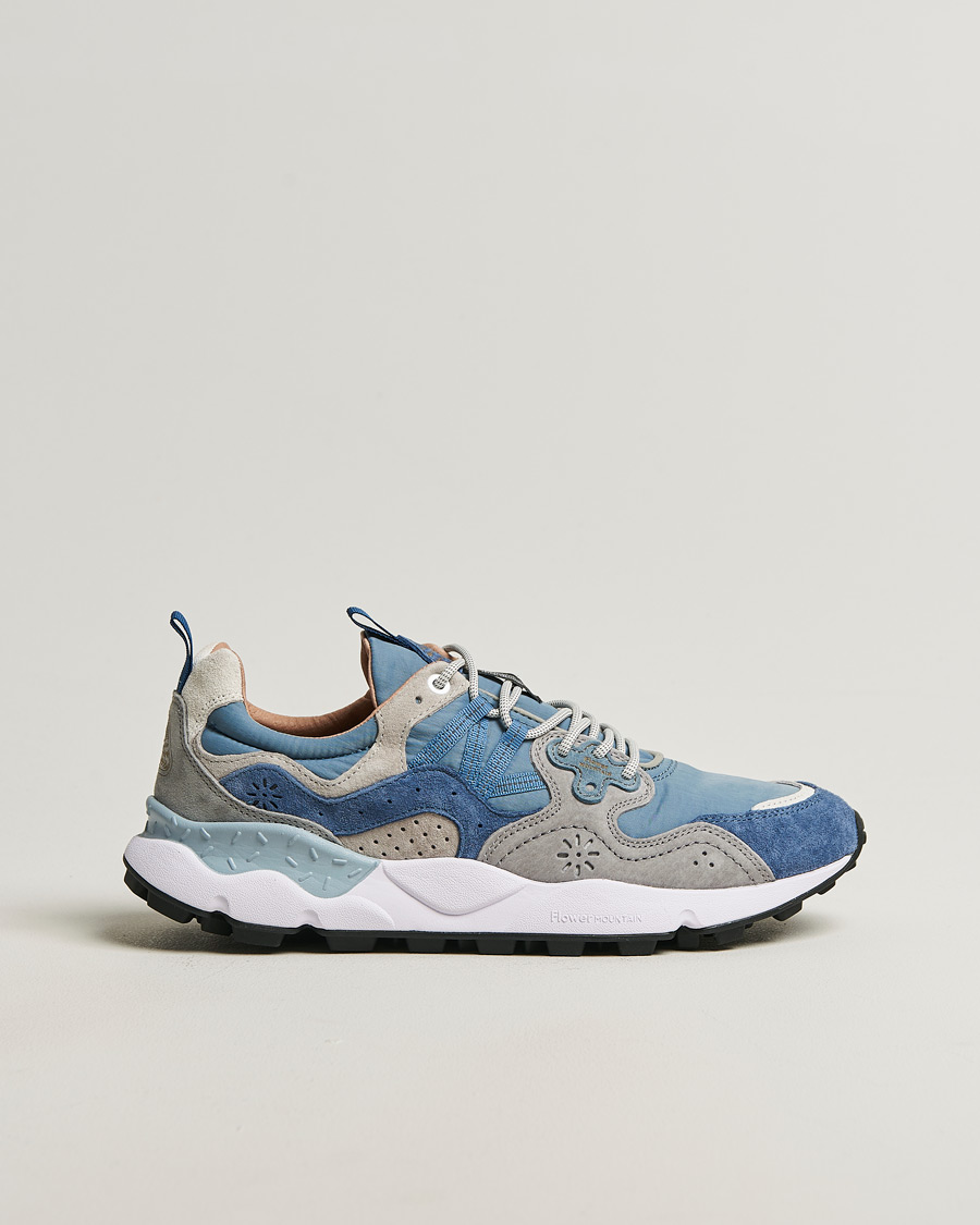 Mies | Tennarit | Flower Mountain | Yamano 3 Suede/Nylon Sneaker Light Blue