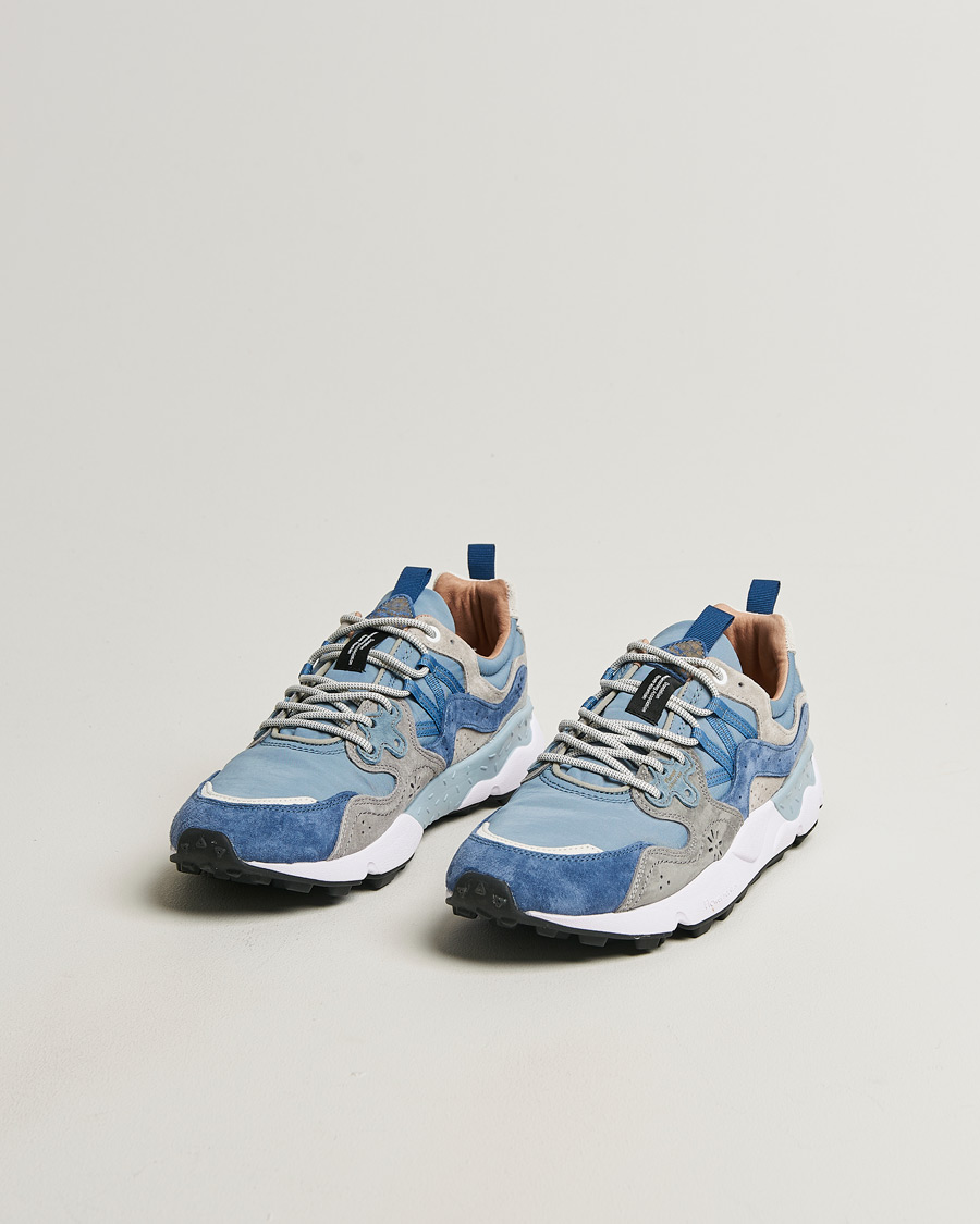 Mies | Tennarit | Flower Mountain | Yamano 3 Suede/Nylon Sneaker Light Blue