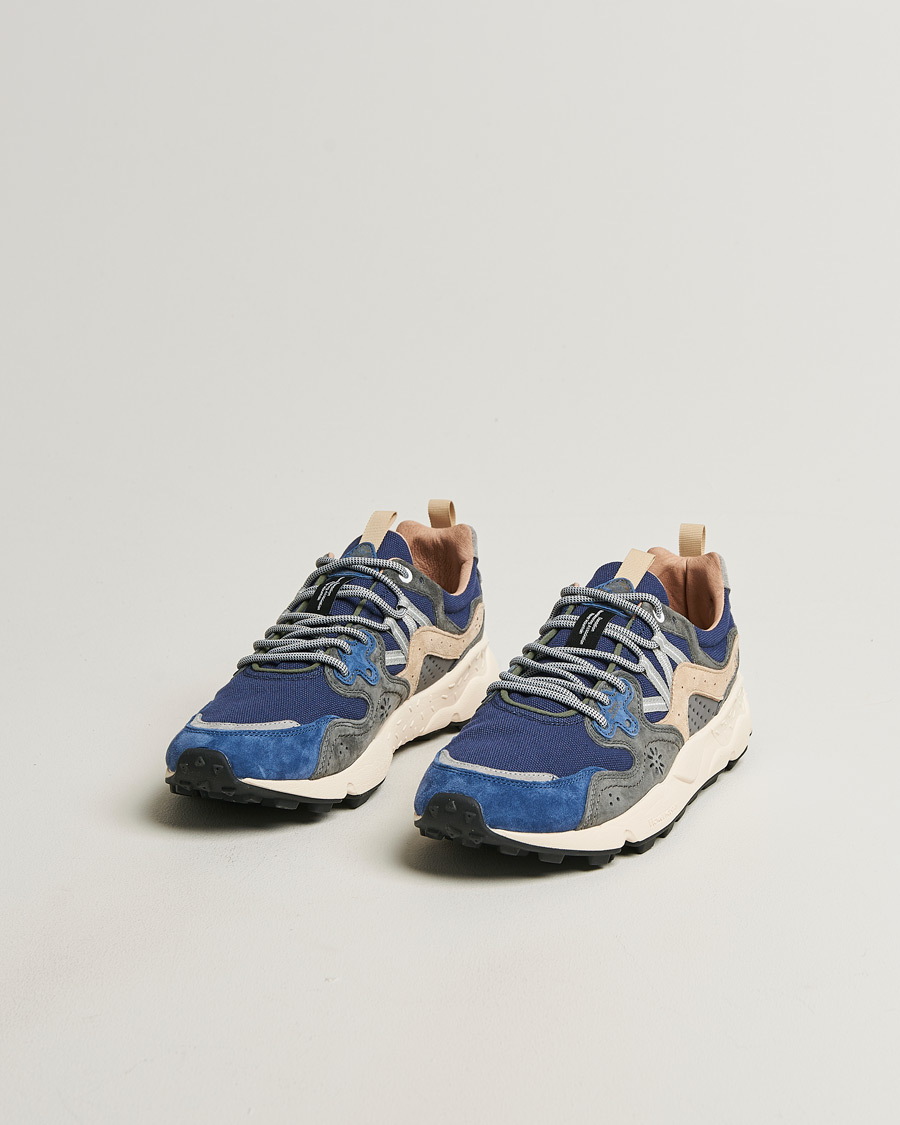Mies | Tennarit | Flower Mountain | Yamano 3 Suede/Canvas Sneaker Blue/Grey
