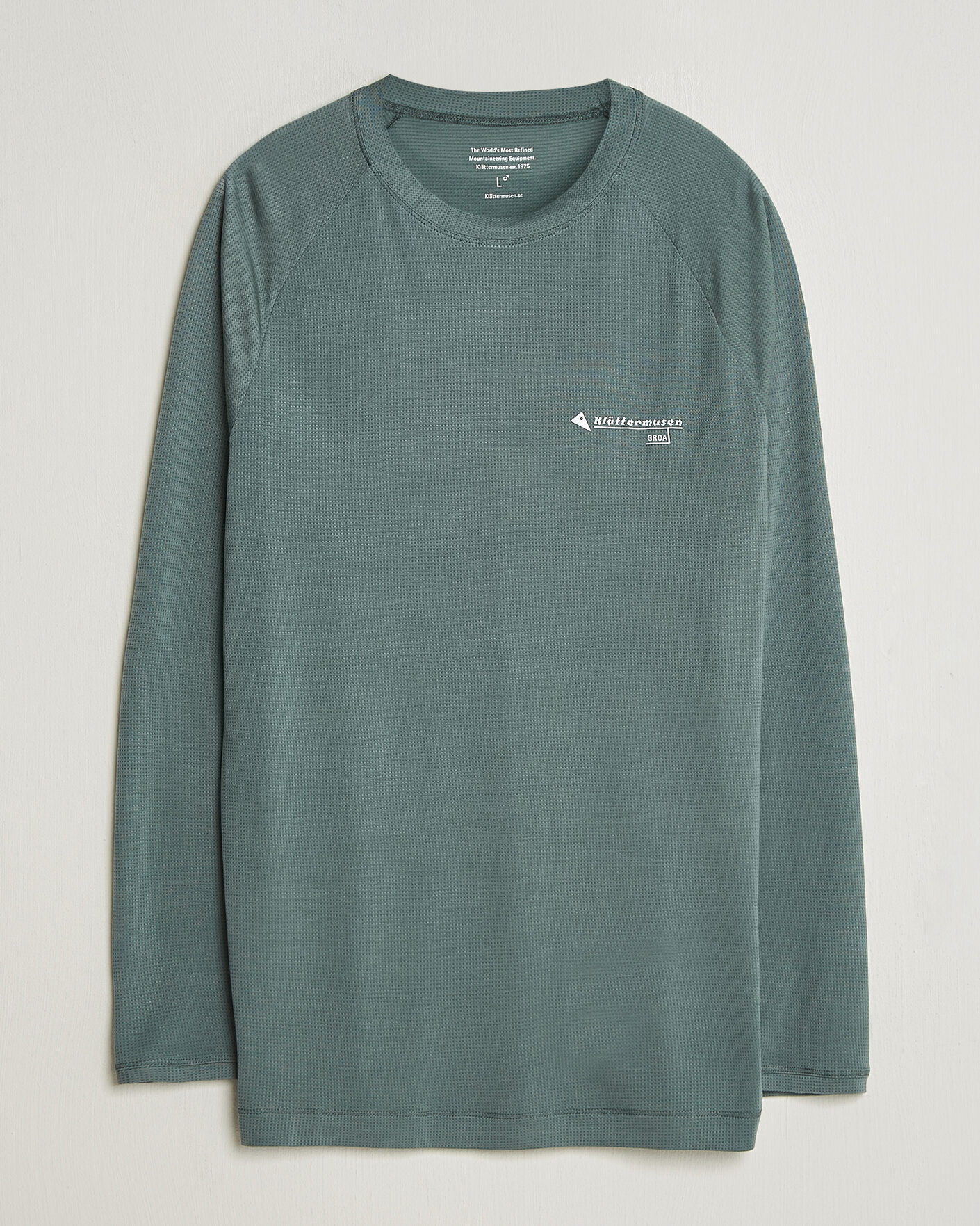 Mies | T-paidat | Klättermusen | Groa Lightweight Tencel Long Sleeve T-Shirt Teal Grey