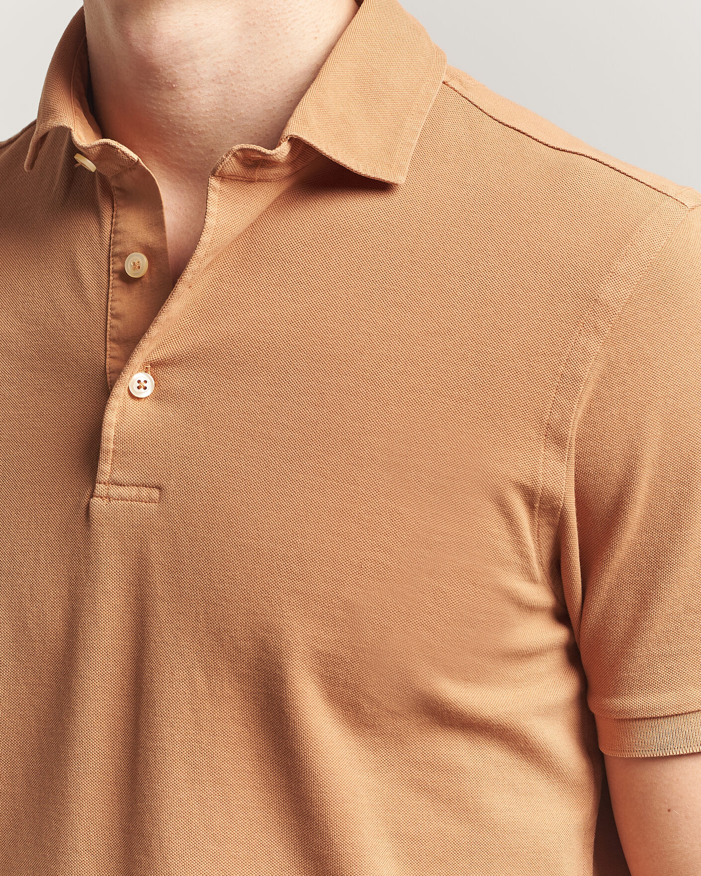 Mies | Pikeet | Gran Sasso | Washed Polo Apricot Orange