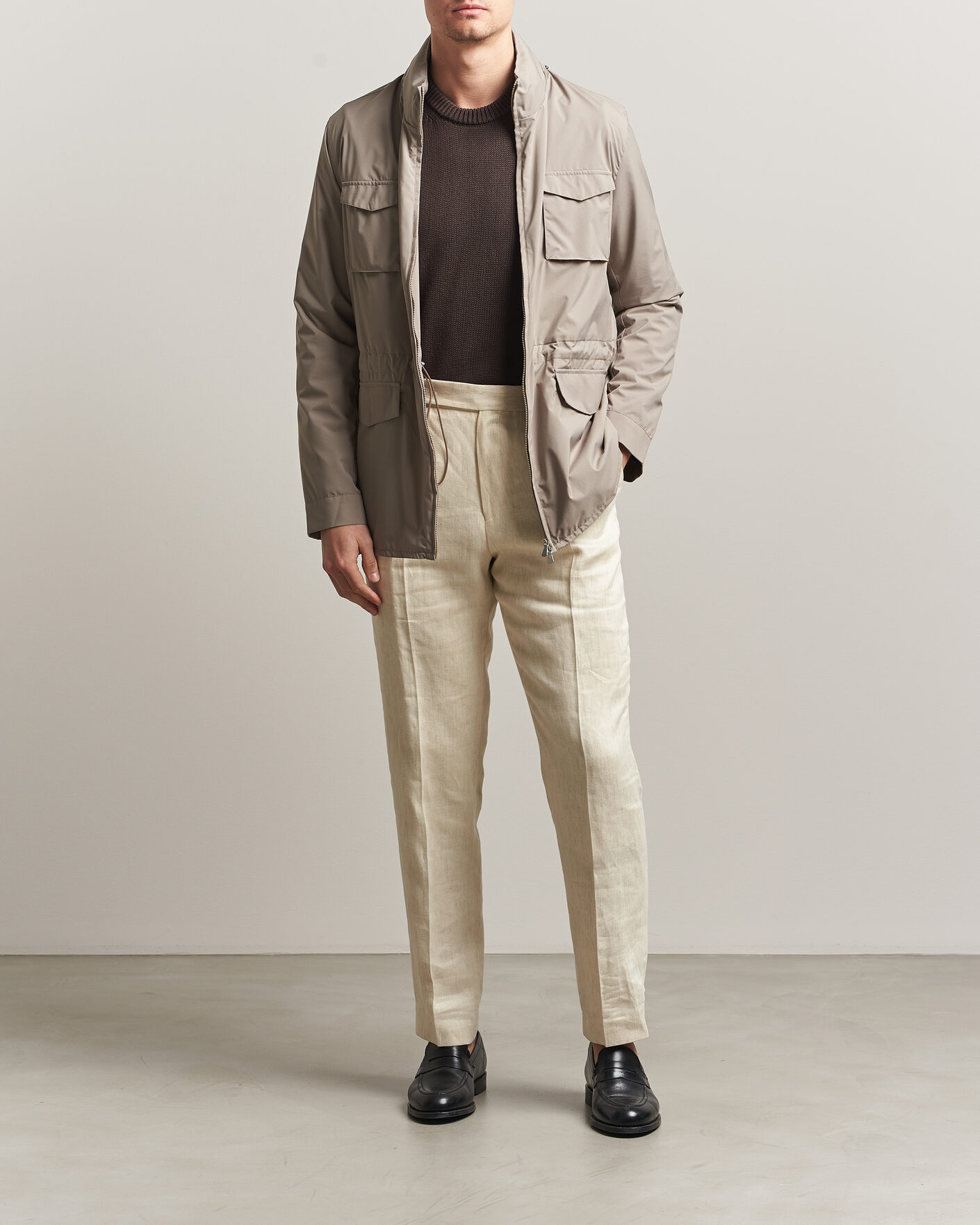 Mies | Takit | Gran Sasso | Nylon Field Jacket Beige