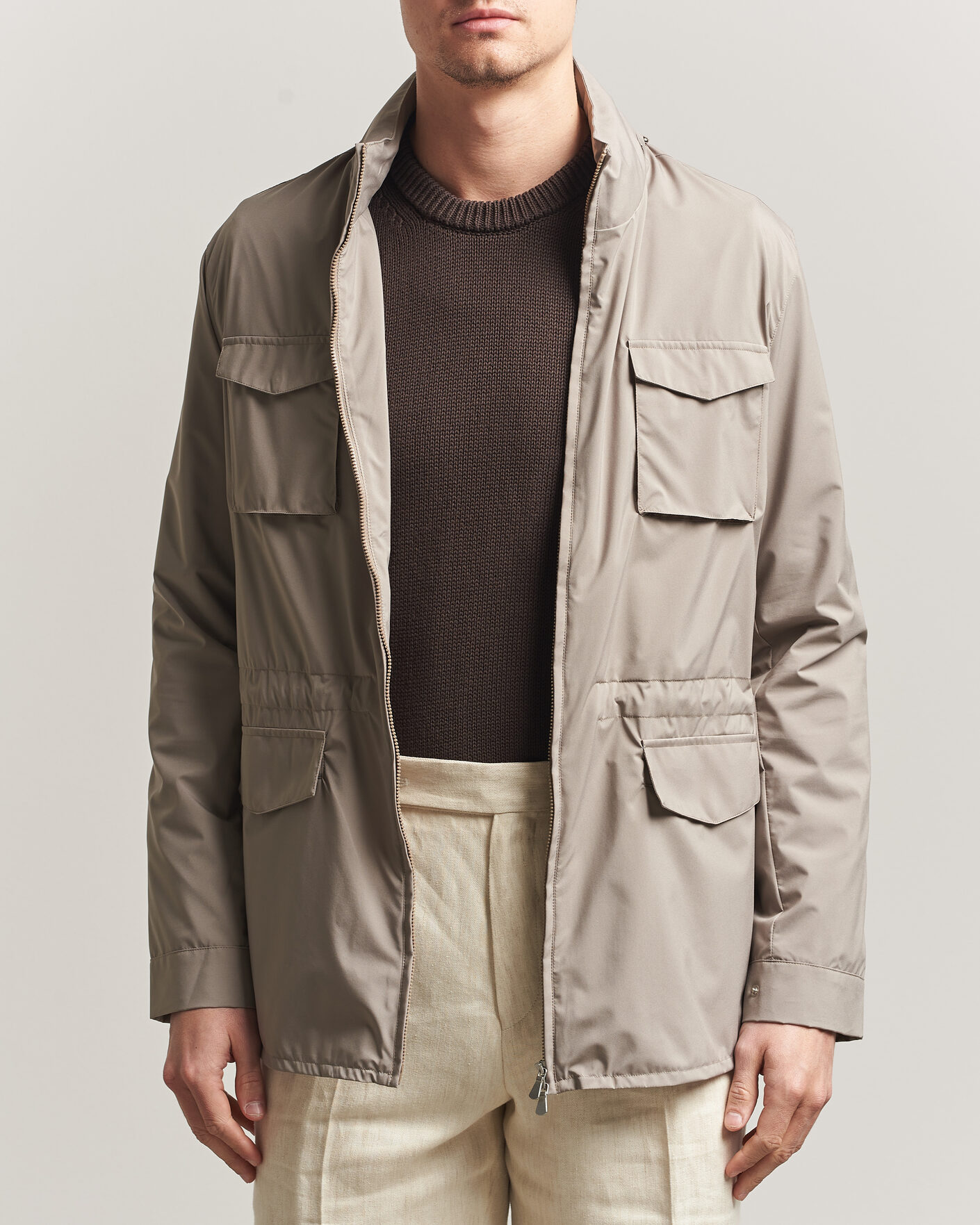 Mies | Takit | Gran Sasso | Nylon Field Jacket Beige