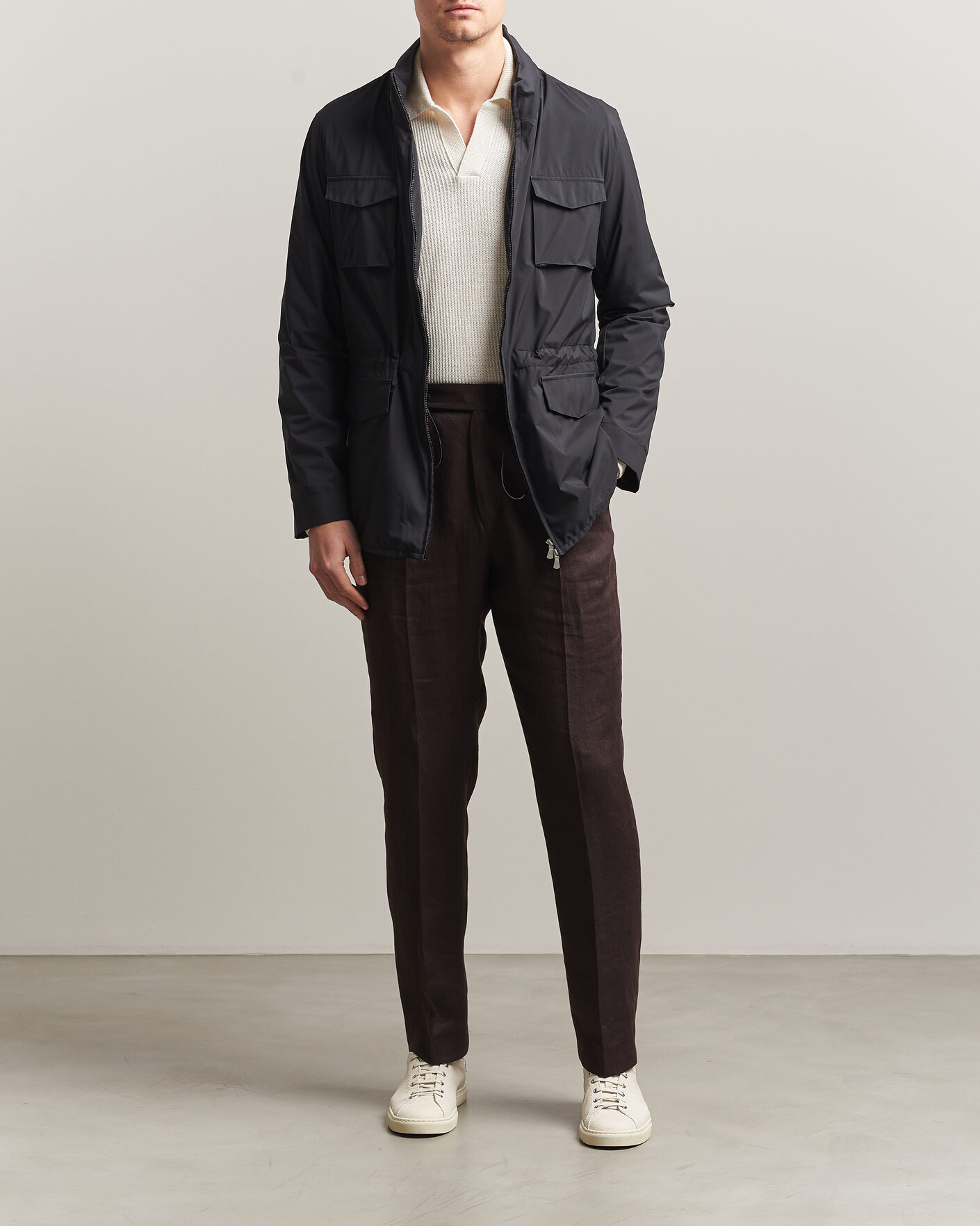 Mies | Takit | Gran Sasso | Nylon Field Jacket Navy