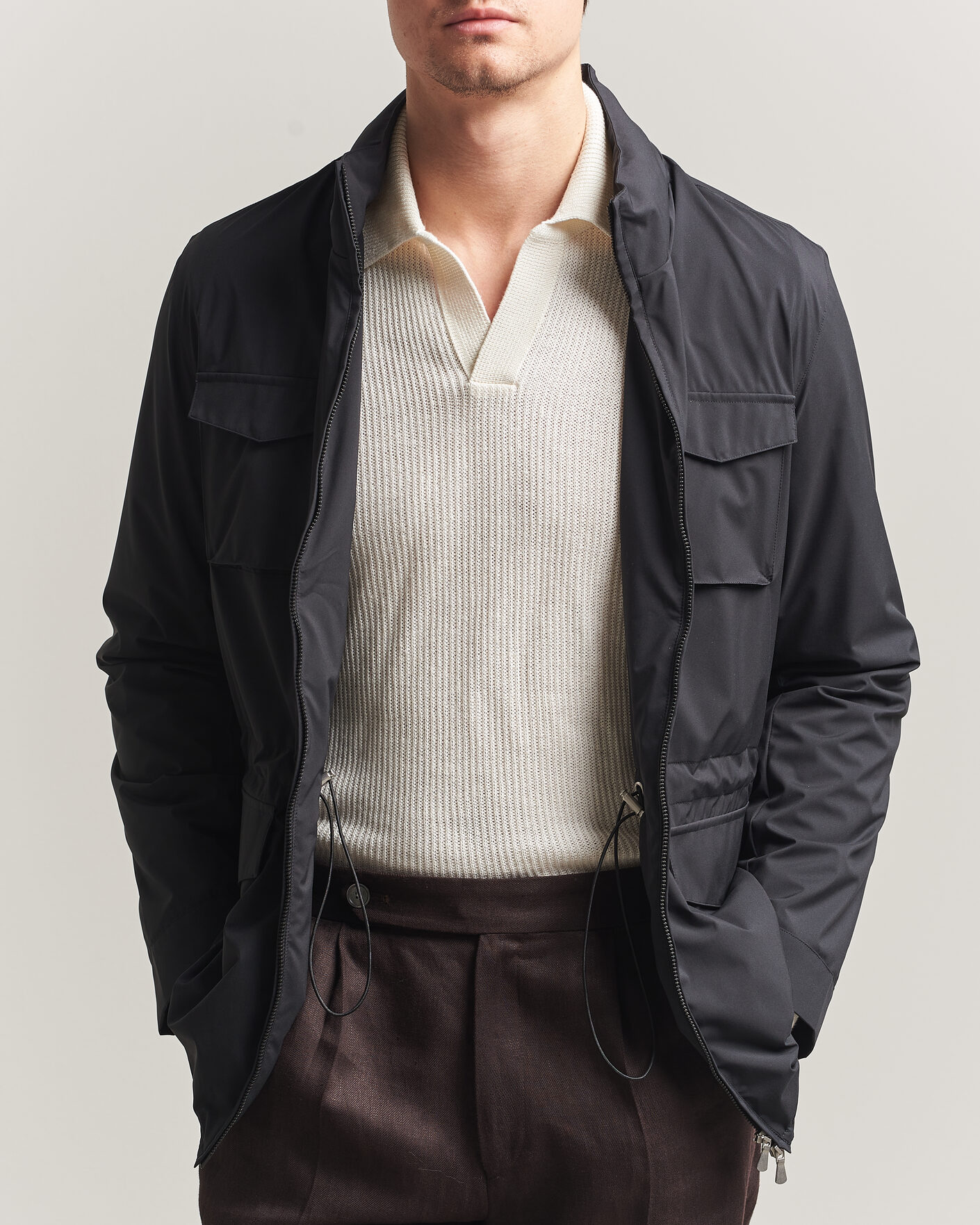 Mies | Takit | Gran Sasso | Nylon Field Jacket Navy