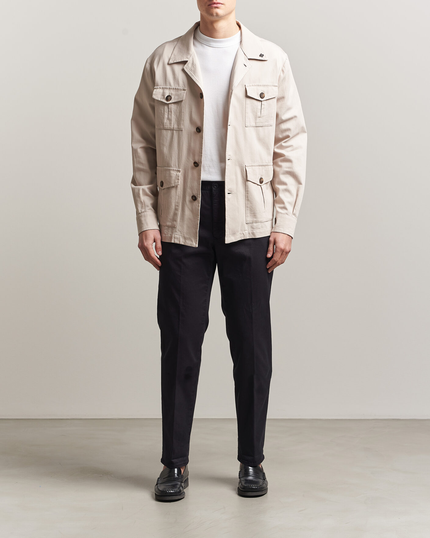 Mies | Takit | Gran Sasso | Cotton Safari Jacket Beige