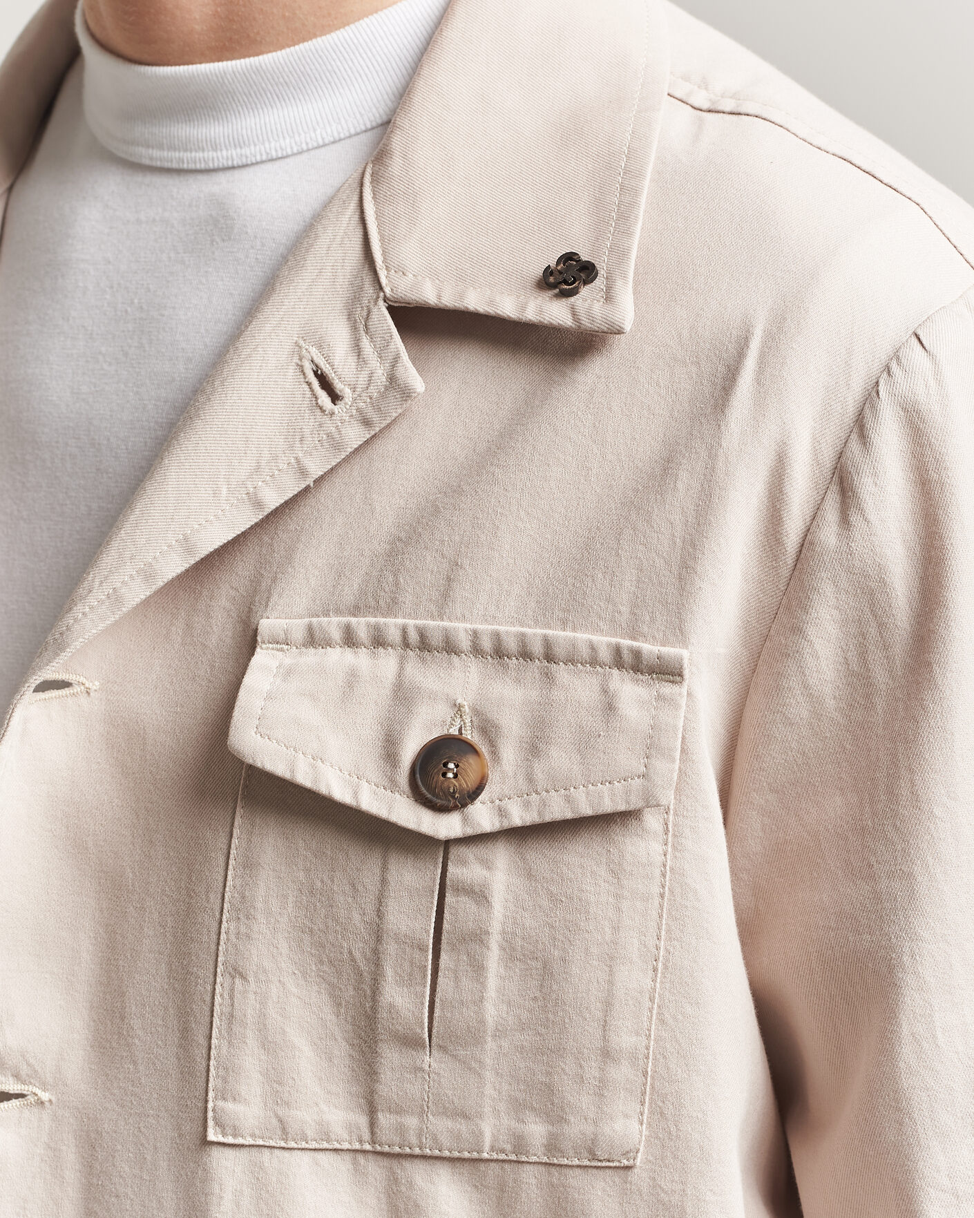 Mies | Takit | Gran Sasso | Cotton Safari Jacket Beige