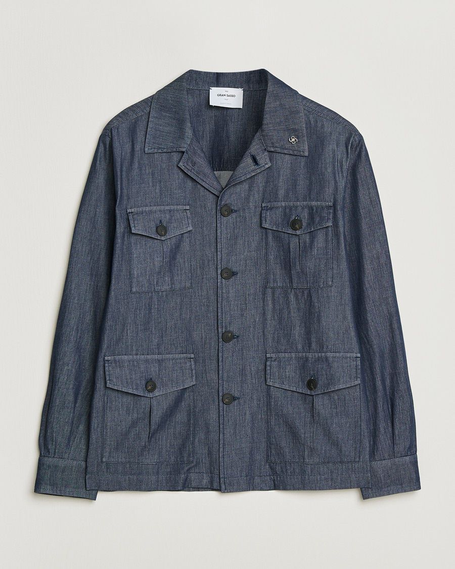 Mies | Takit | Gran Sasso | Cotton Safari Jacket Navy