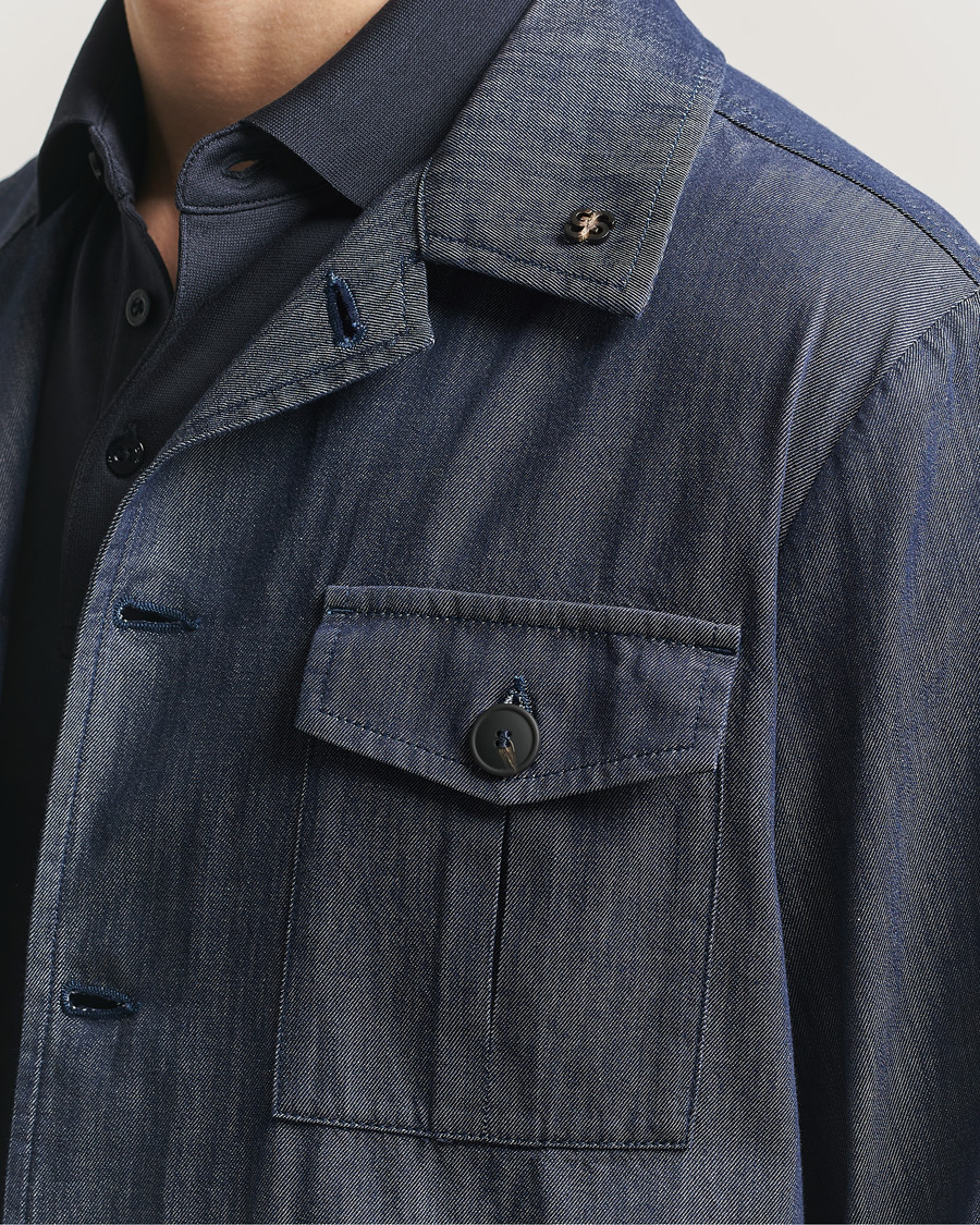 Mies | Takit | Gran Sasso | Cotton Safari Jacket Navy