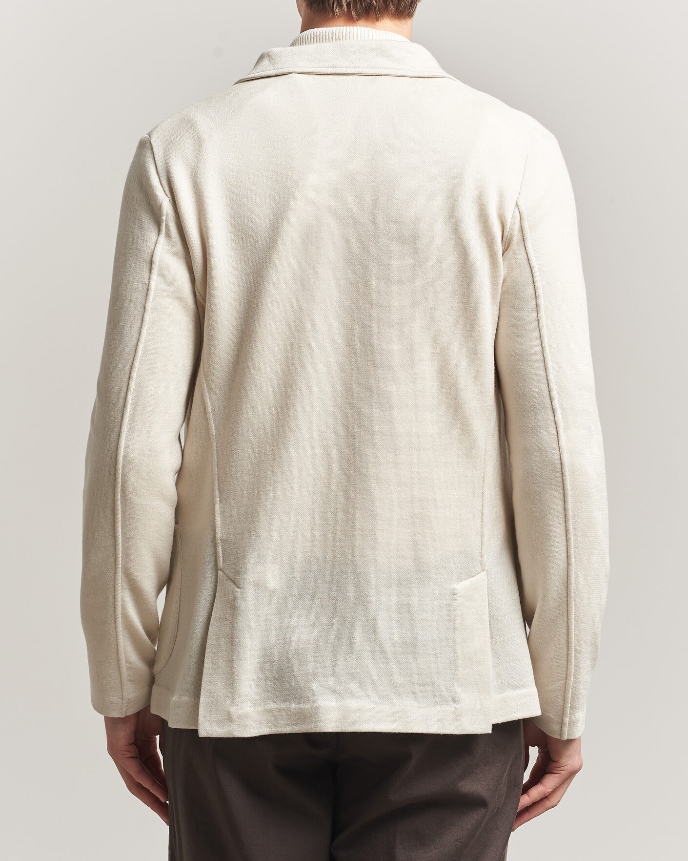 Mies | Pikkutakit | Gran Sasso | Wool Knitted Blazer Cream
