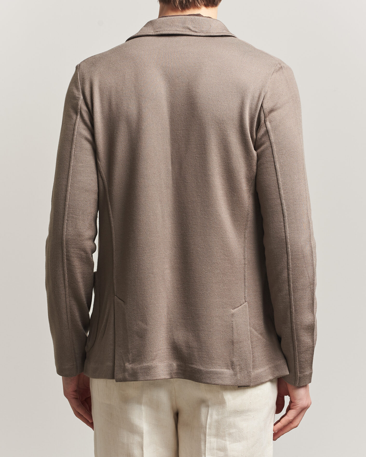 Mies | Pikkutakit | Gran Sasso | Wool Knitted Blazer Brown