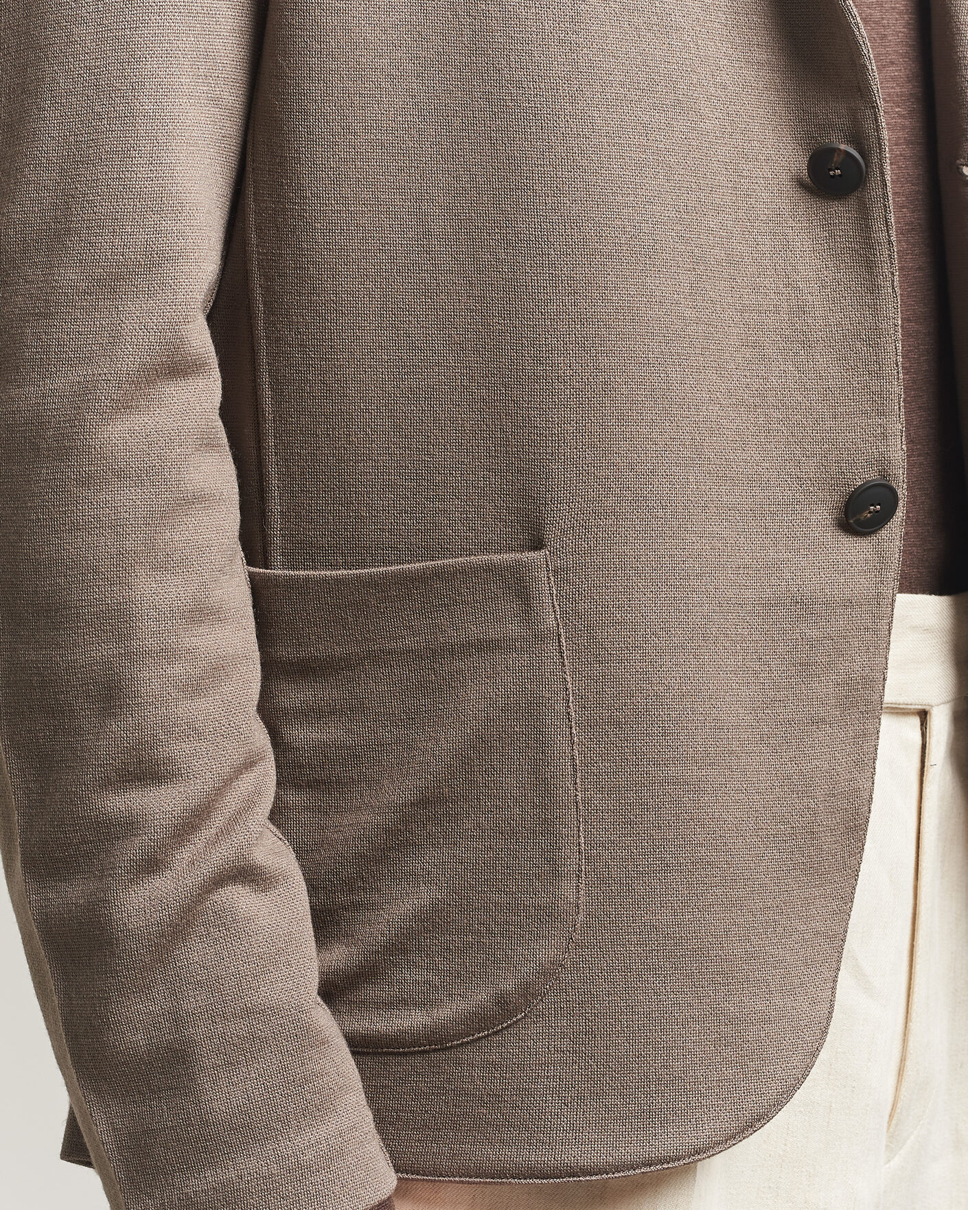 Mies | Pikkutakit | Gran Sasso | Wool Knitted Blazer Brown