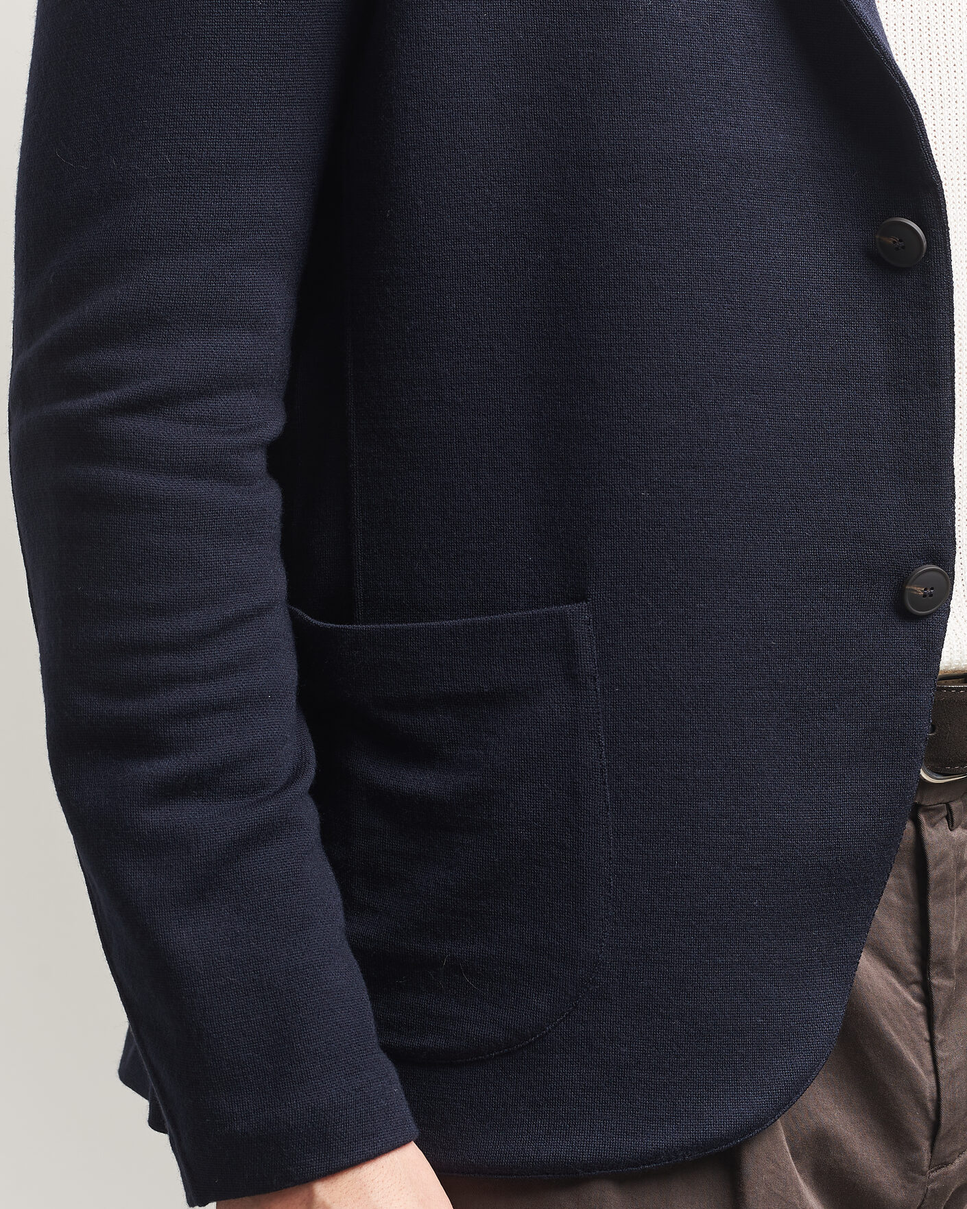Mies | Pikkutakit | Gran Sasso | Wool Knitted Blazer Navy