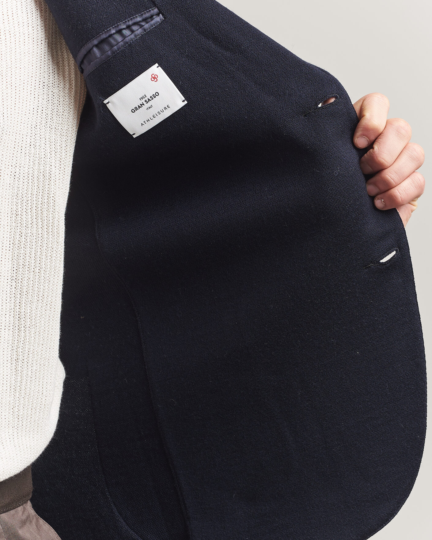 Mies | Pikkutakit | Gran Sasso | Wool Knitted Blazer Navy