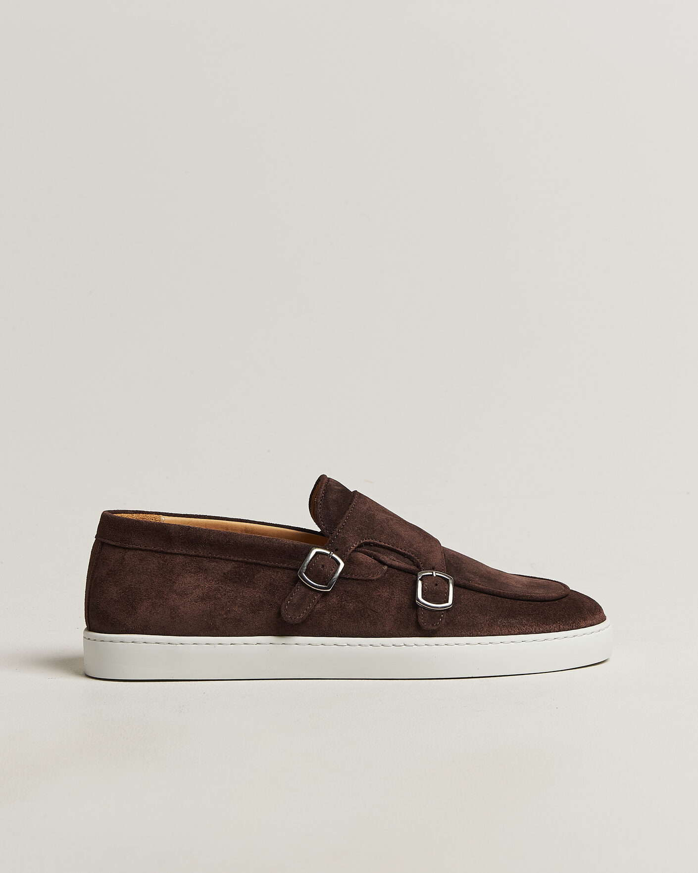 Mies | Loaferit | Fliteless | Suede Monk Strap Sneaker Loafer Dark Brown