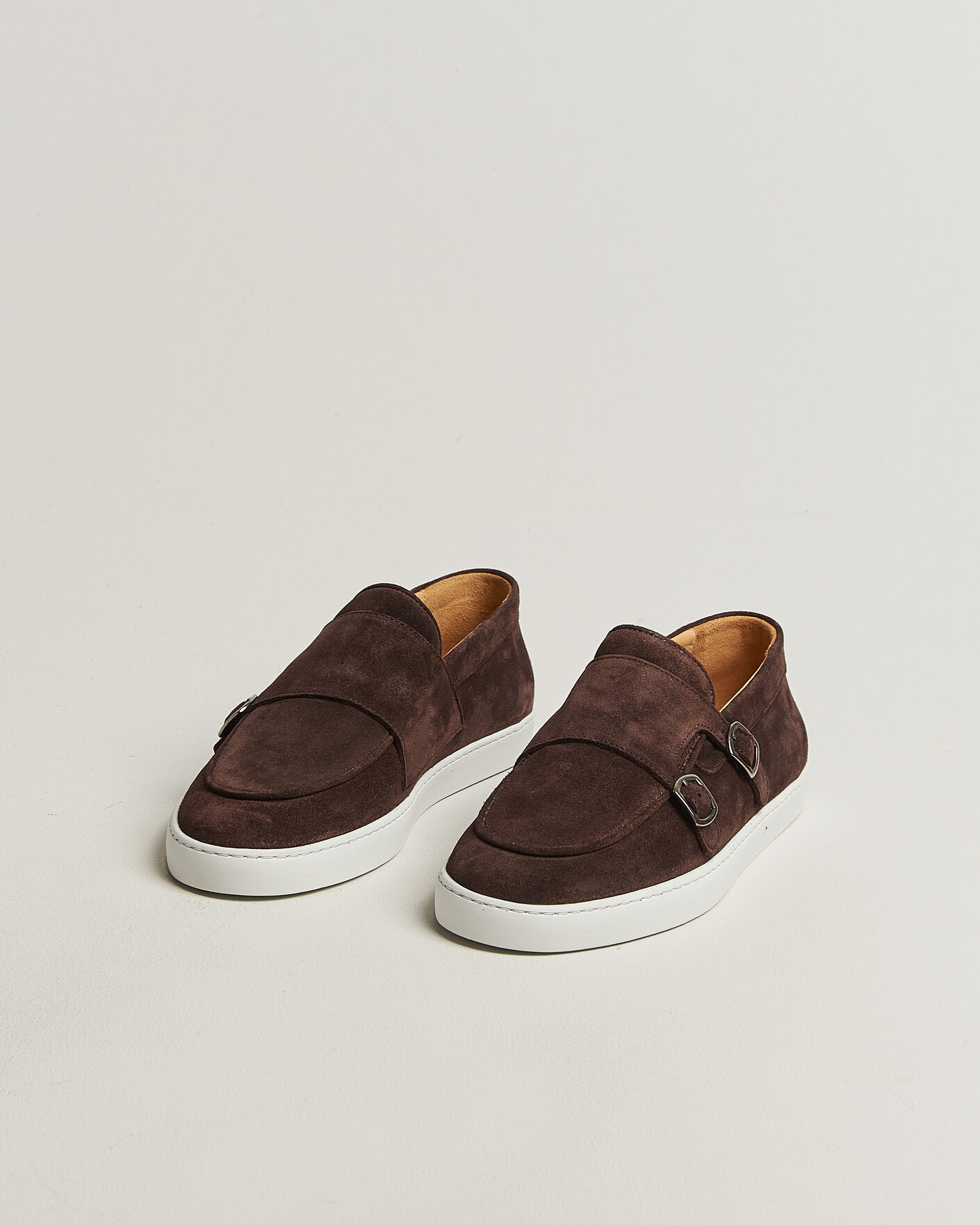 Mies | Loaferit | Fliteless | Suede Monk Strap Sneaker Loafer Dark Brown