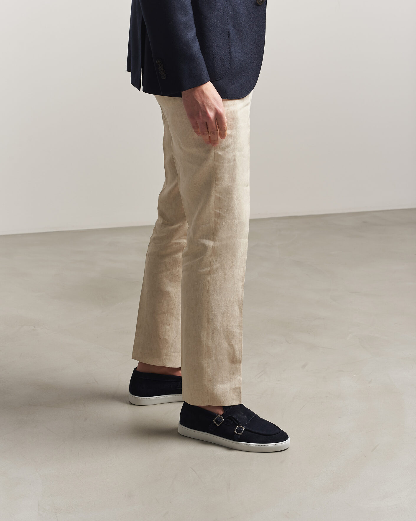 Mies | Loaferit | Fliteless | Suede Monk Strap Sneaker Loafer Navy