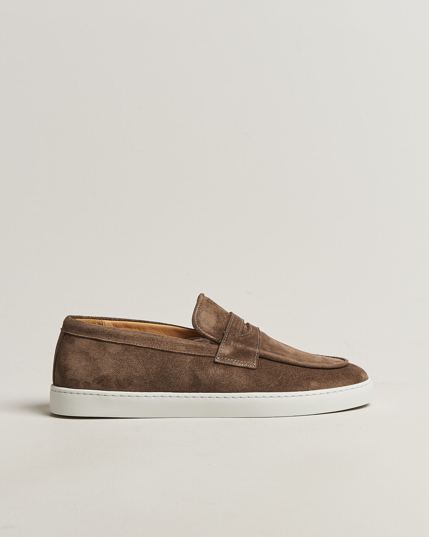 Mies | Loaferit | Fliteless | Suede Penny Sneaker Light Brown