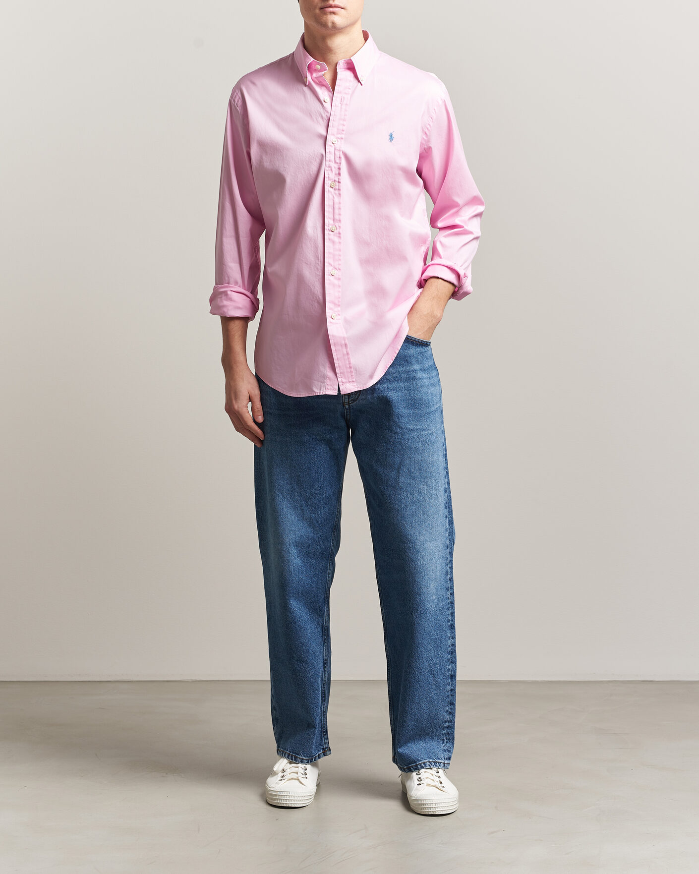 Mies | Kauluspaidat | Polo Ralph Lauren | Custom Fit Garment Twill Shirt Carmel Pink